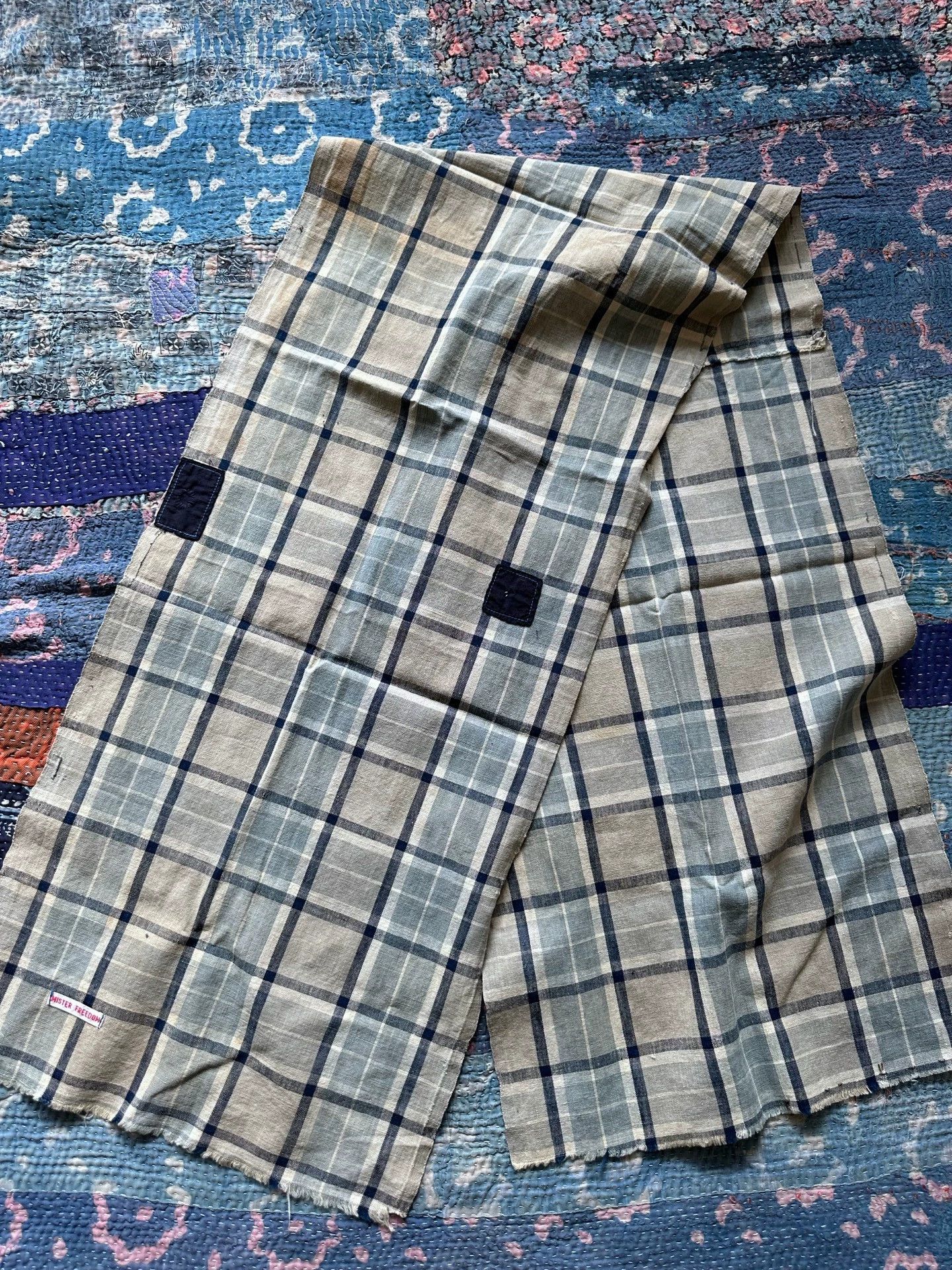 Mister Freedom Mister Freedom Distressed Plaid Vintage Cloth Scarf Size ONE SIZE - 3 Thumbnail