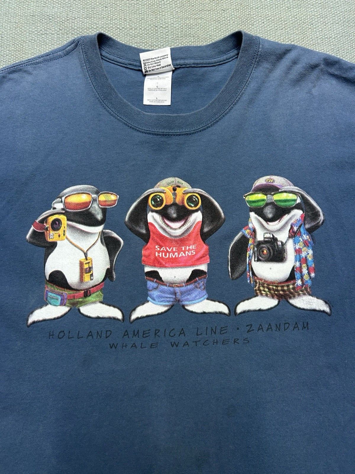 Vintage VTG t shirt whale watchers save the humans funny animal L Size US L / EU 52-54 / 3 - 2 Thumbnail