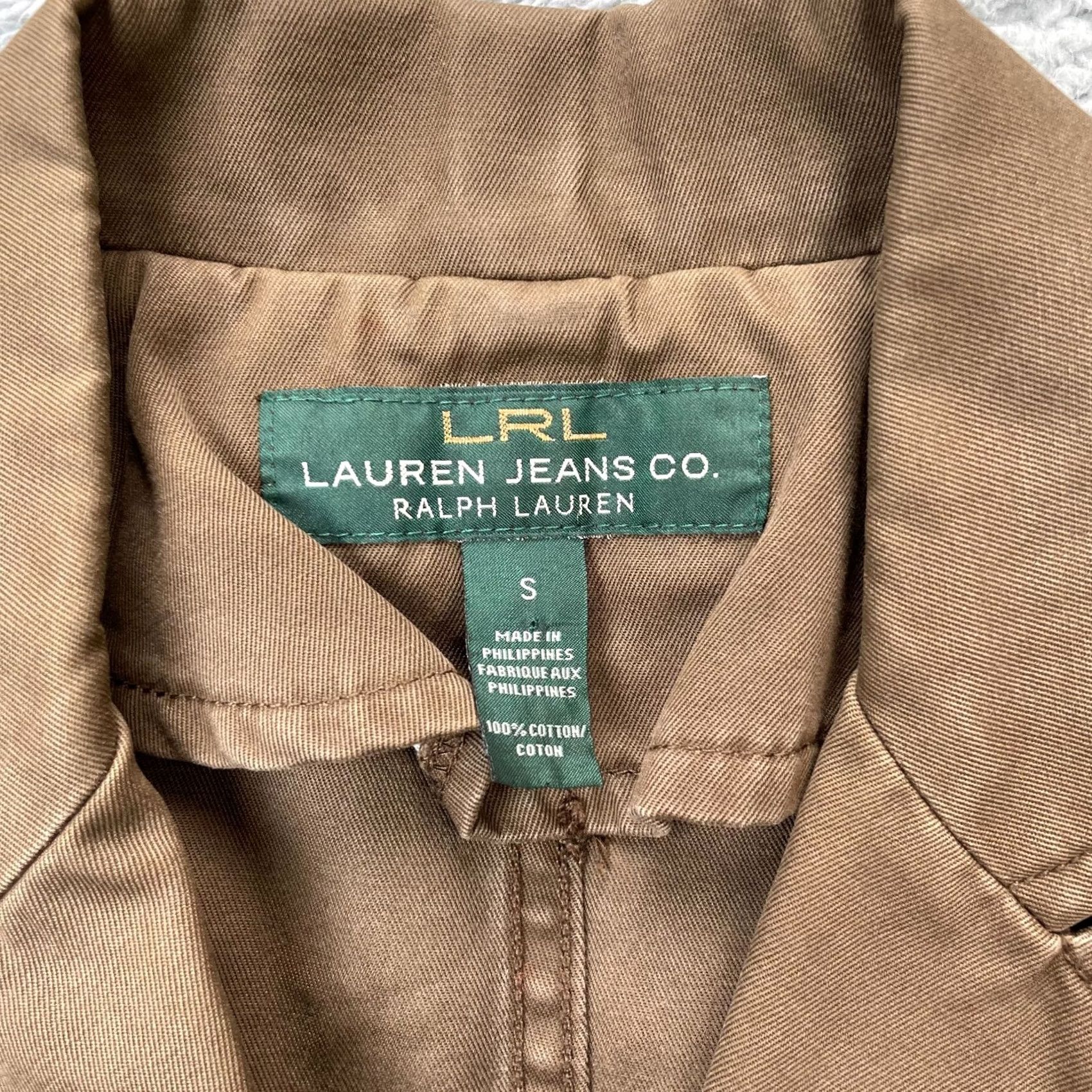 Ralph Lauren VINTAGE Lauren Ralph Lauren Jacket Womens Small Brown Cotton Canvas Chore Utility Work Size S / US 4 / IT 40 - 3 Thumbnail