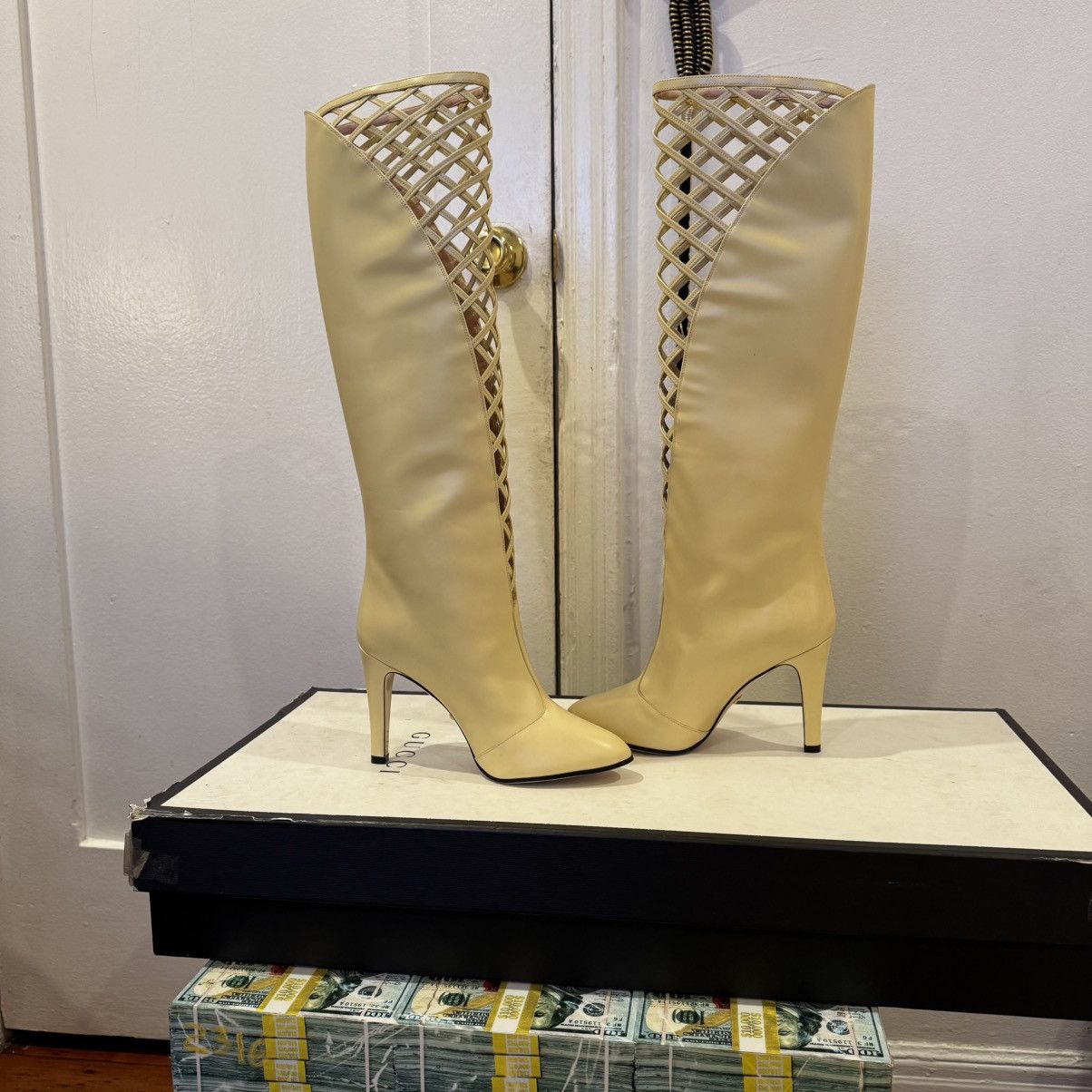 Gucci Gucci plume damir cutout knee high Size US 8 / IT 38 - 3 Thumbnail