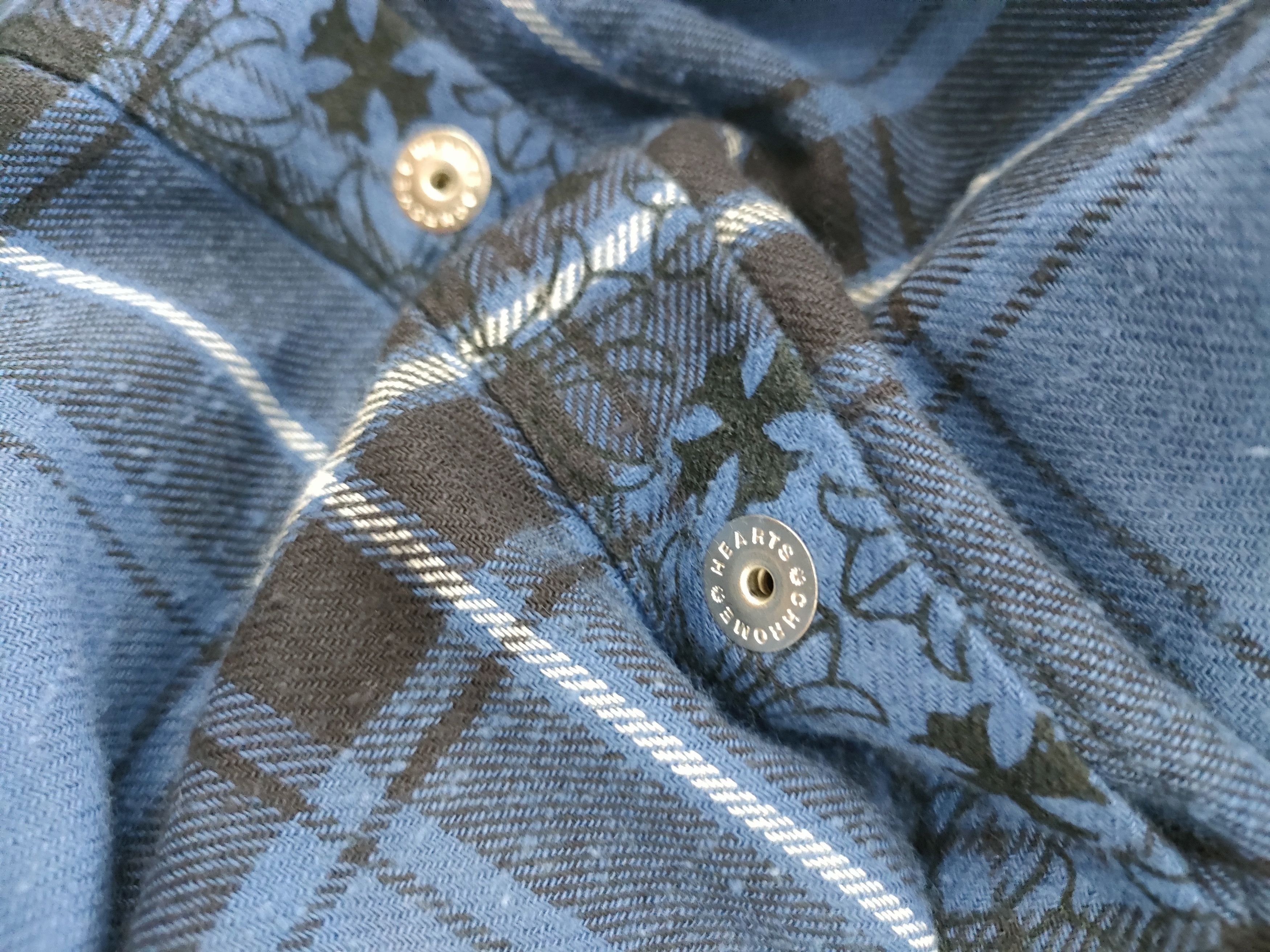 Chrome Hearts Chrome Hearts LOOSE END Blue Monogram Cross Flannel Shirt Size US M / EU 48-50 / 2 - 5 Thumbnail