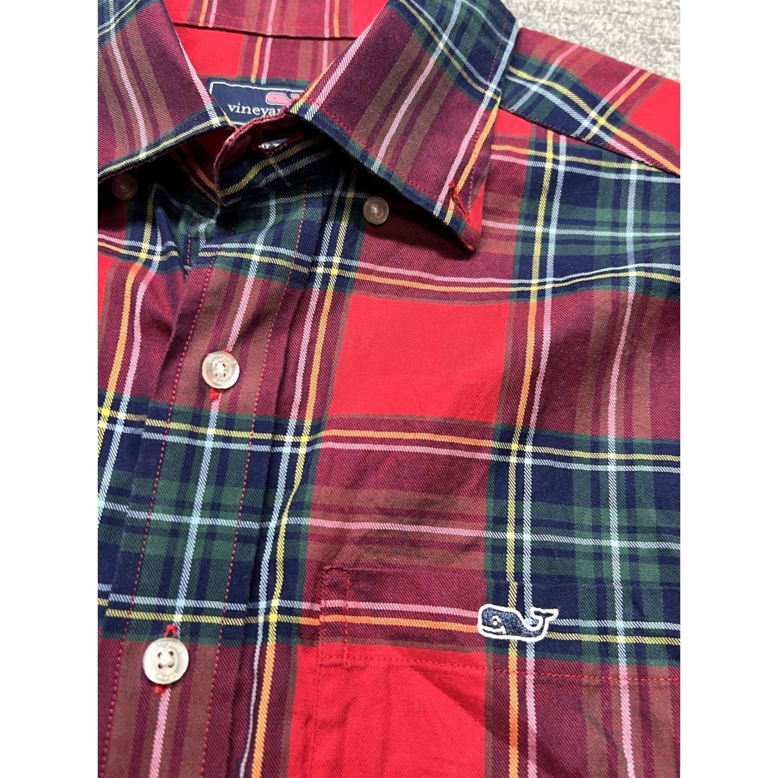 Vineyard Vines Vineyard Vines Tucker Long Sleeve Shirt Button Down Classic Fit Red Plaid S Mens Size US S / EU 44-46 / 1 - 3 Thumbnail