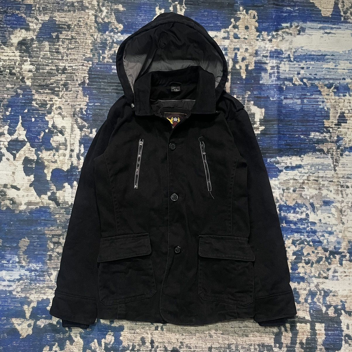 Zara ZARA Collar Hooded Utility Denim Gothic Punk Size US S / EU 44-46 / 1 - 1 Thumbnail