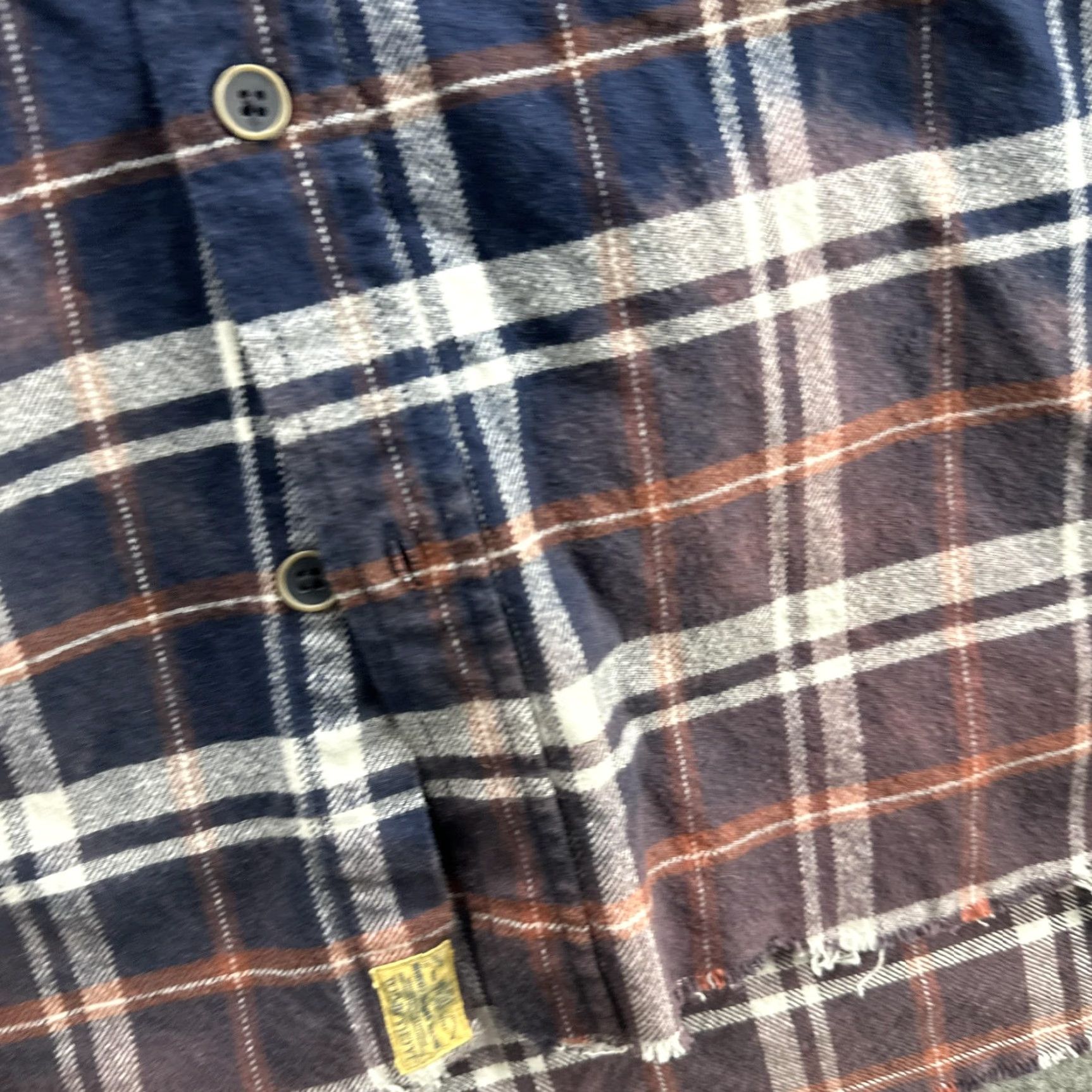 VINTAGE Styx Band Shirt Men's Large Flannel Plaid Distressed 70s Rock Tour Retro Music