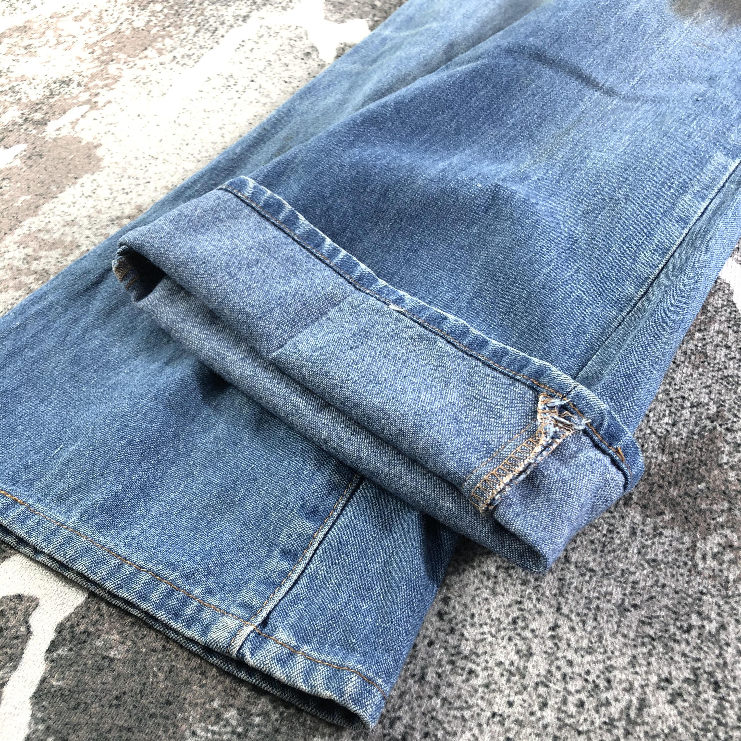 Japanese Brand Vintage Flare Cactus Jeans Dirty Wash Denim KJ2422 Size US 27 - 6 Thumbnail
