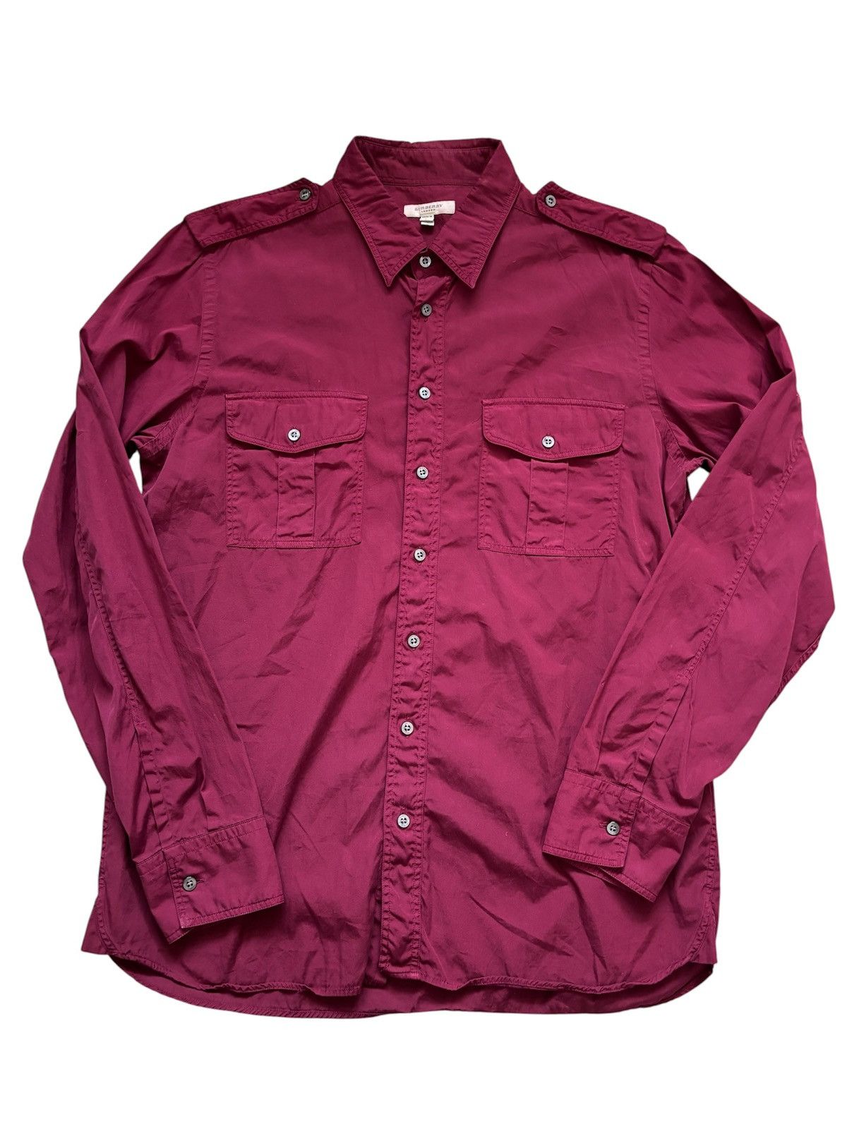 Burberry Burberry Red Button-Up Shirt Size US L / EU 52-54 / 3 - 1 Thumbnail