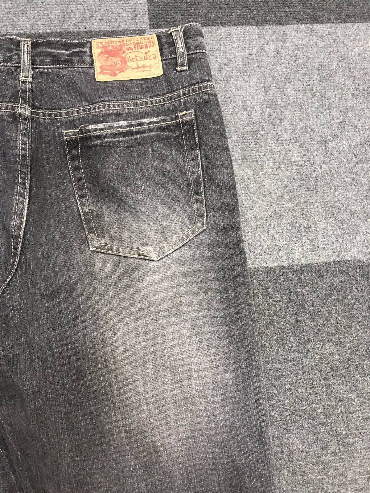 Japanese Brand 💥ART💥Very Rare Mural Print Black Wash Denim F77 Size US 31 - 15 Thumbnail