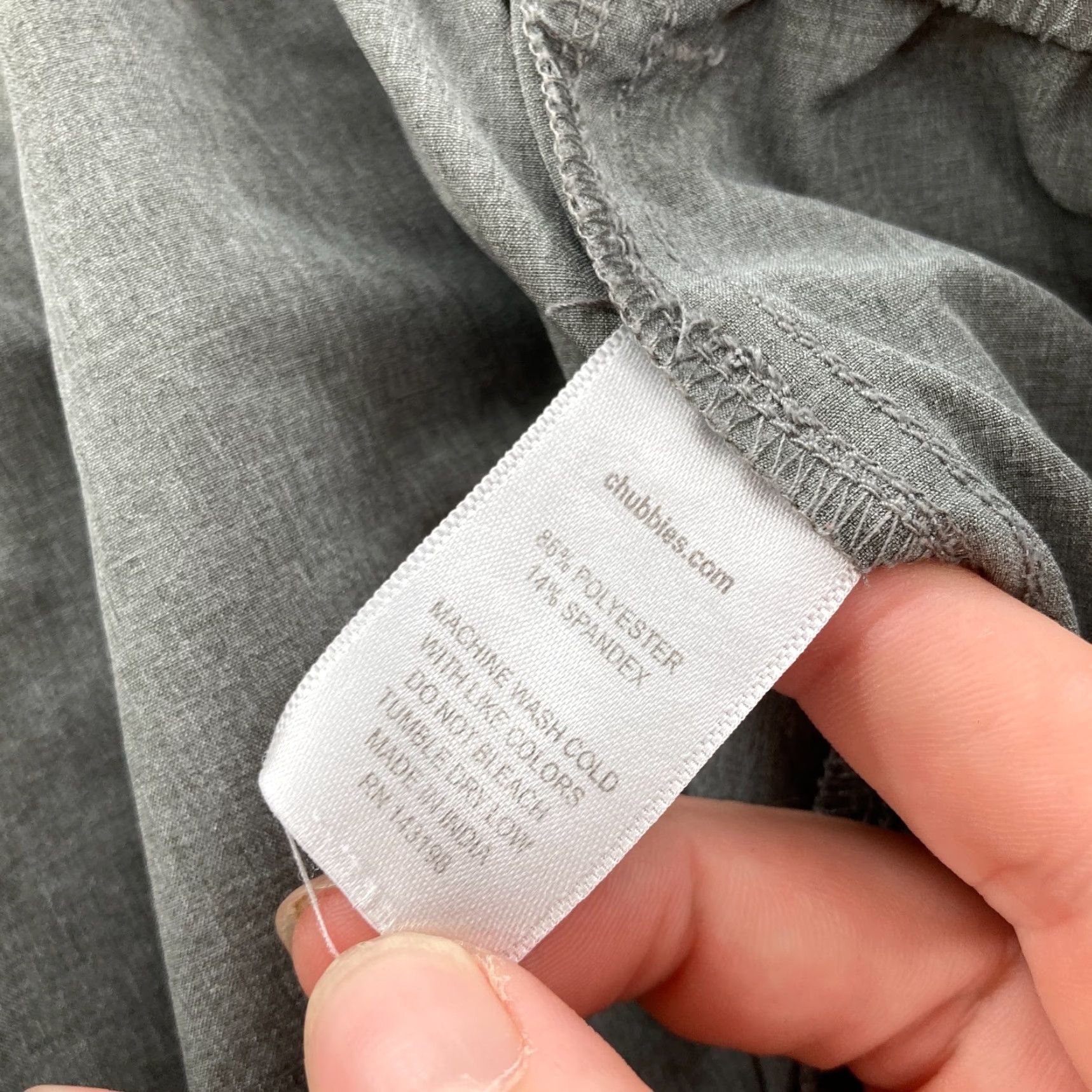 Chubbies Chubbies Shorts Mens 2XL Gray Chino Commission Athleisure Performance Drawstring Shorts Size US 39 - 5 Thumbnail