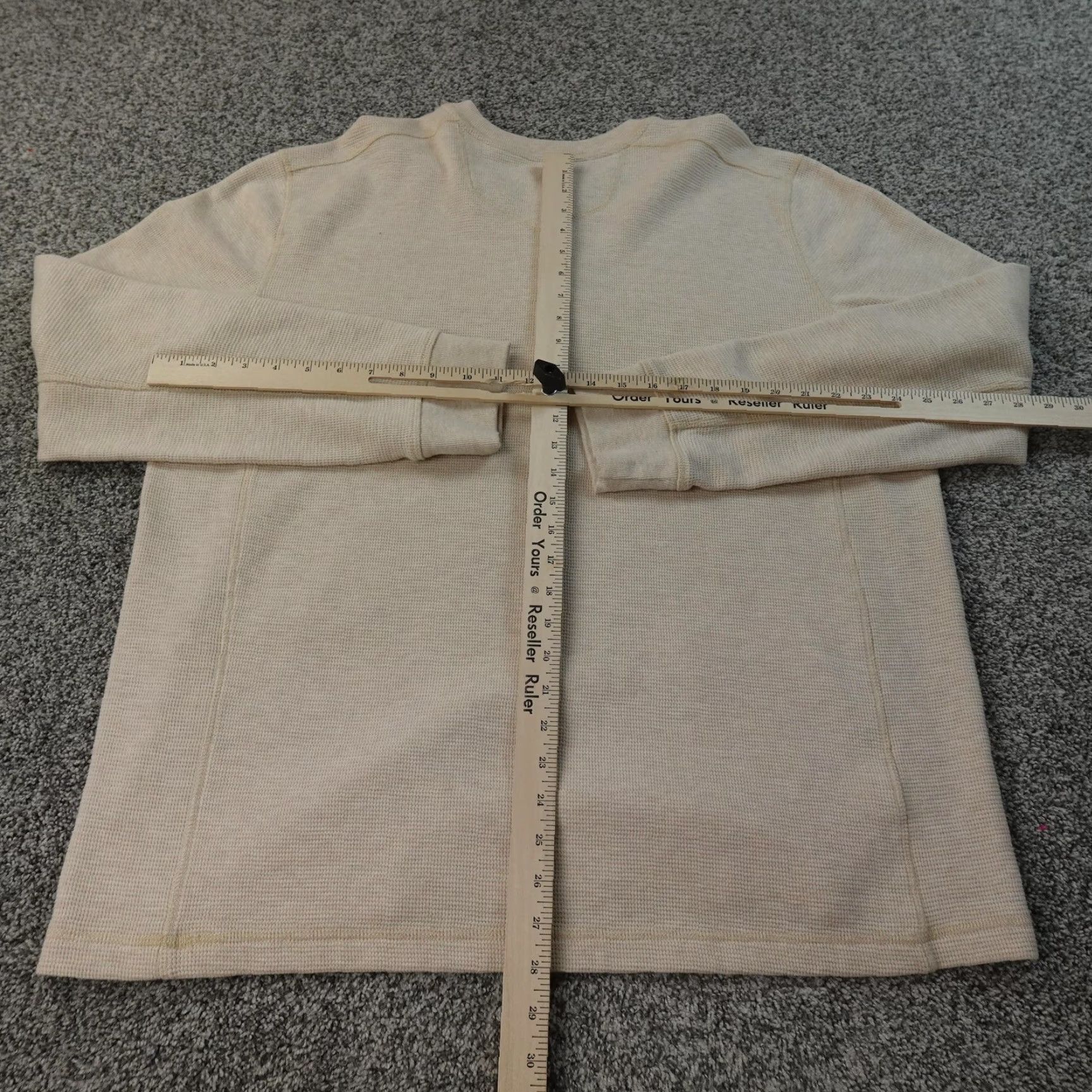 Eddie Bauer Eddie Bauer Shirt Mens XL Beige Waffle Knit Thermal Henley Sweater Outdoor Hike Size US XL / EU 56 / 4 - 5 Thumbnail