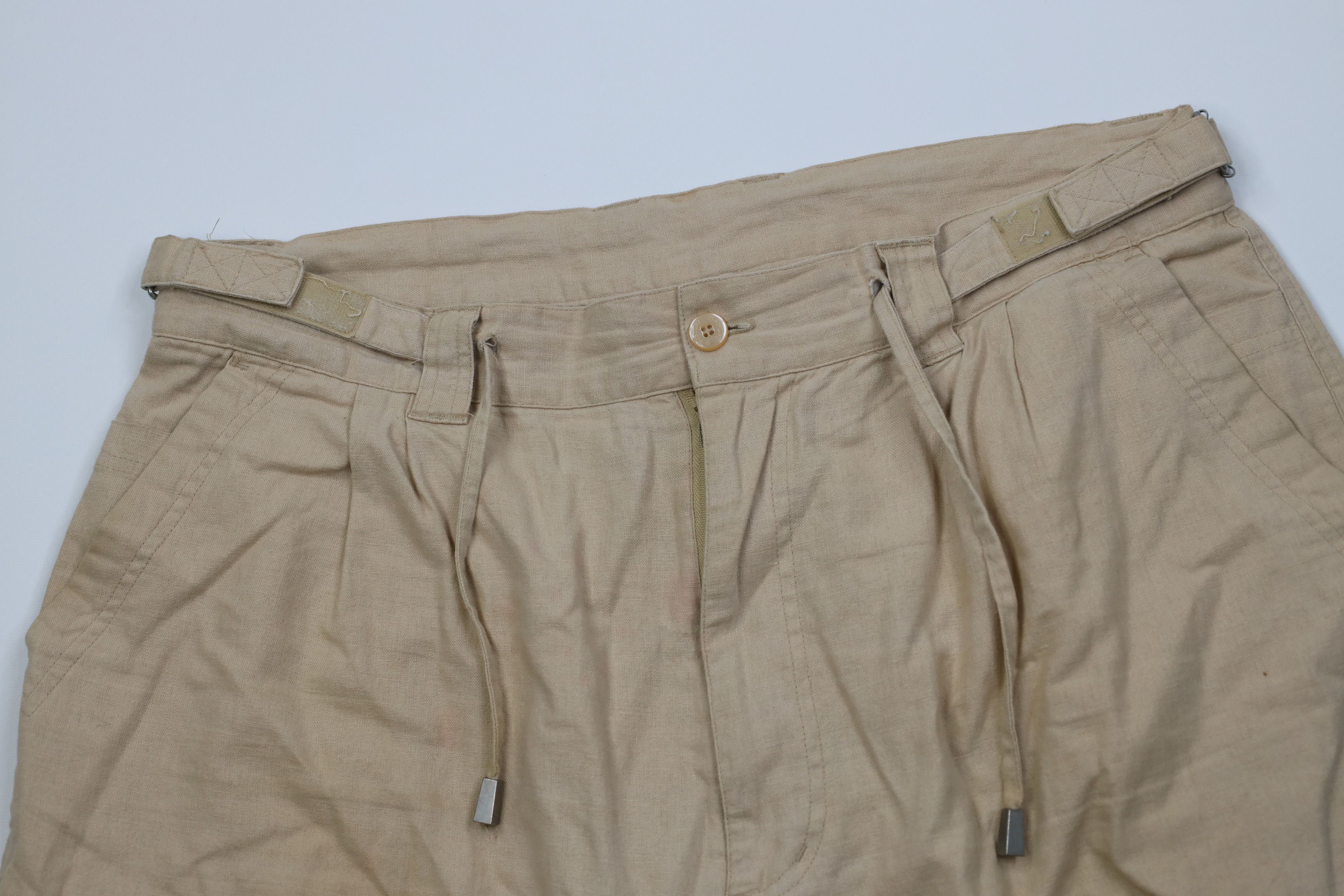Vintage Vintage 90s Y2K Streetwear Blend Baggy Cargo Shorts Beige Size US 38 / EU 54 - 2 Thumbnail