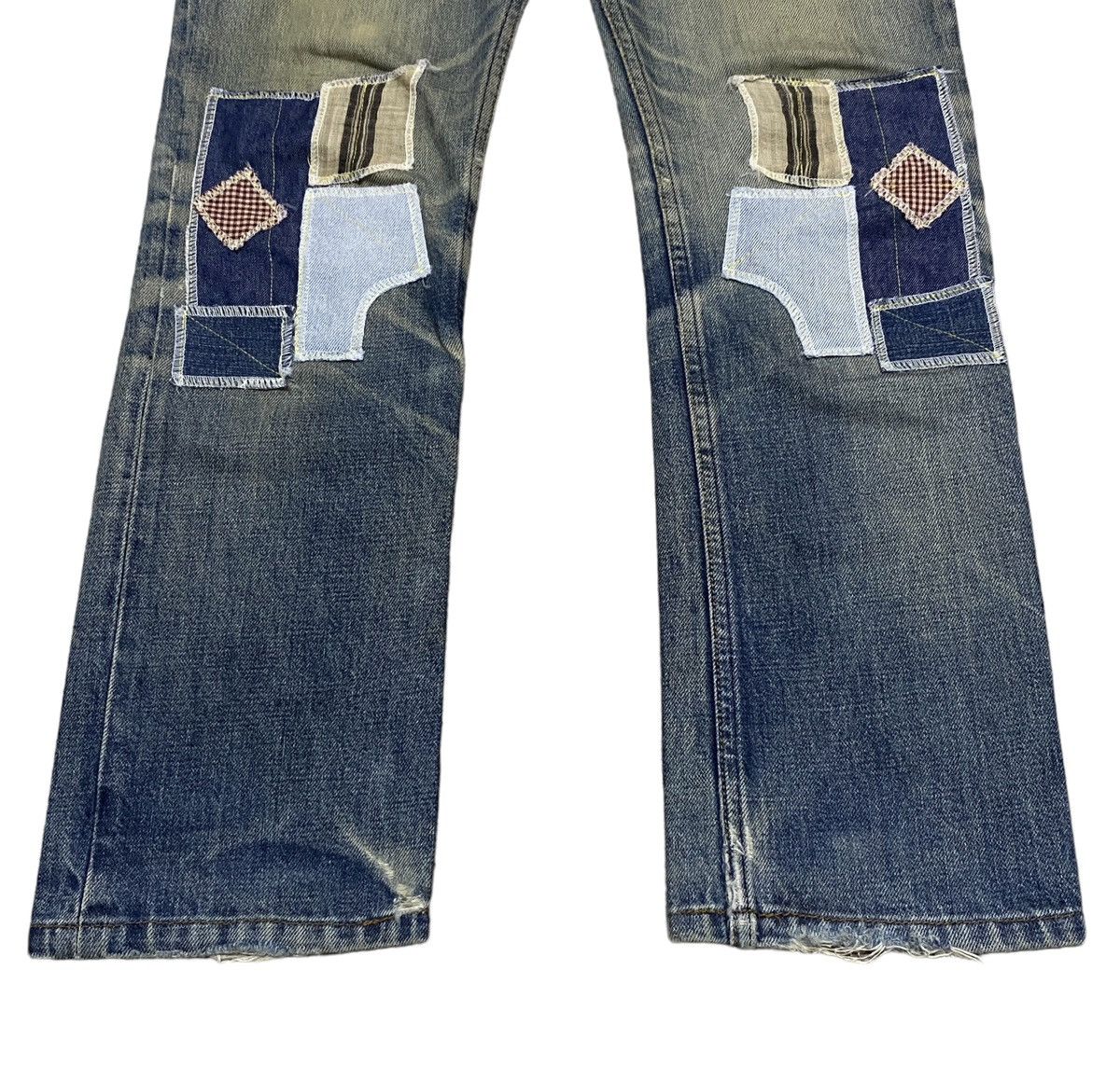 Helmut Lang Rare Design Vintage Brand Helmut Lang Patchwork Jeans 1990s Size US 26 / EU 42 - 5 Thumbnail