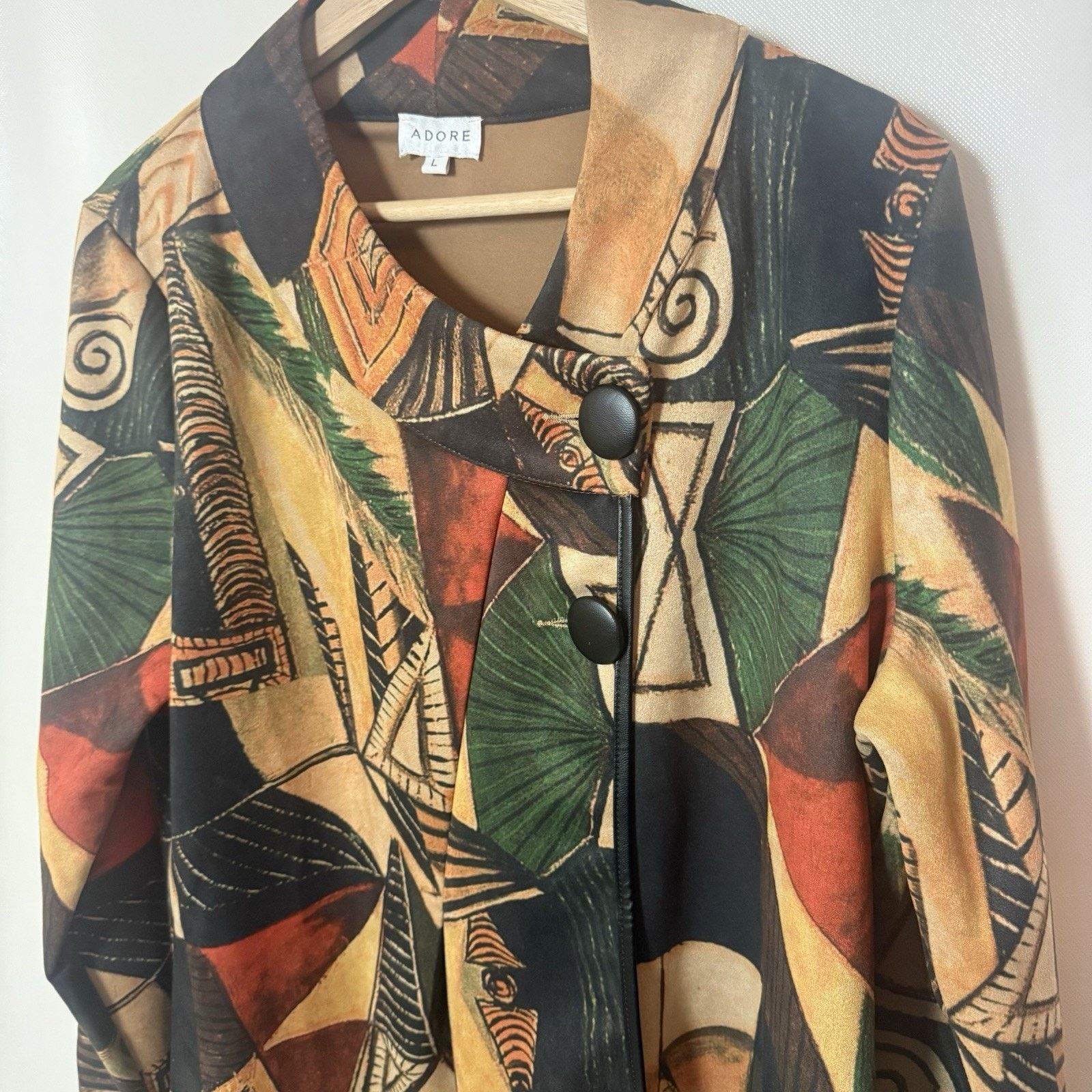Other Adore Jacket Drape Abstract Art to Wear Geometric Lagenlook Size L / US 10 / IT 46 - 5 Thumbnail