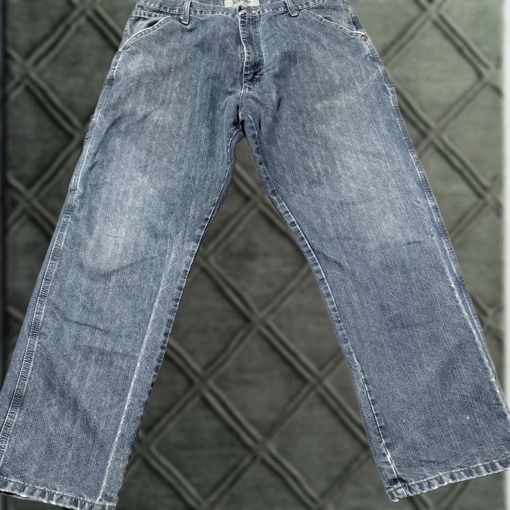 Wrangler VINTAGE Wrangler Authentics Carpenter Jeans Men Storm Denim Classic-Fit Straight 36x30 Storm Blue Wrangler Jeans Mens Vintage Size US 36 / EU 52 - 1 Thumbnail