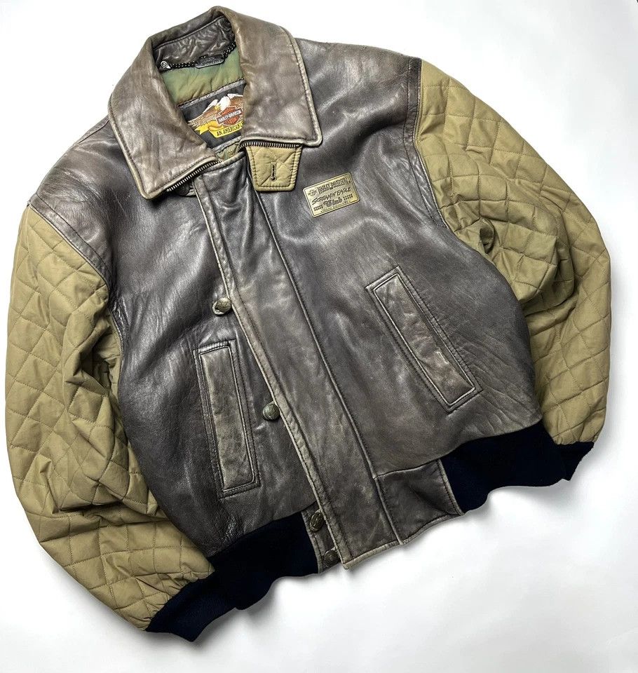 Harley Davidson Harley-Davidson RARE EXCLUSIVE Vintage Leather Jacket 1970s Size US M / EU 48-50 / 2 - 5 Thumbnail