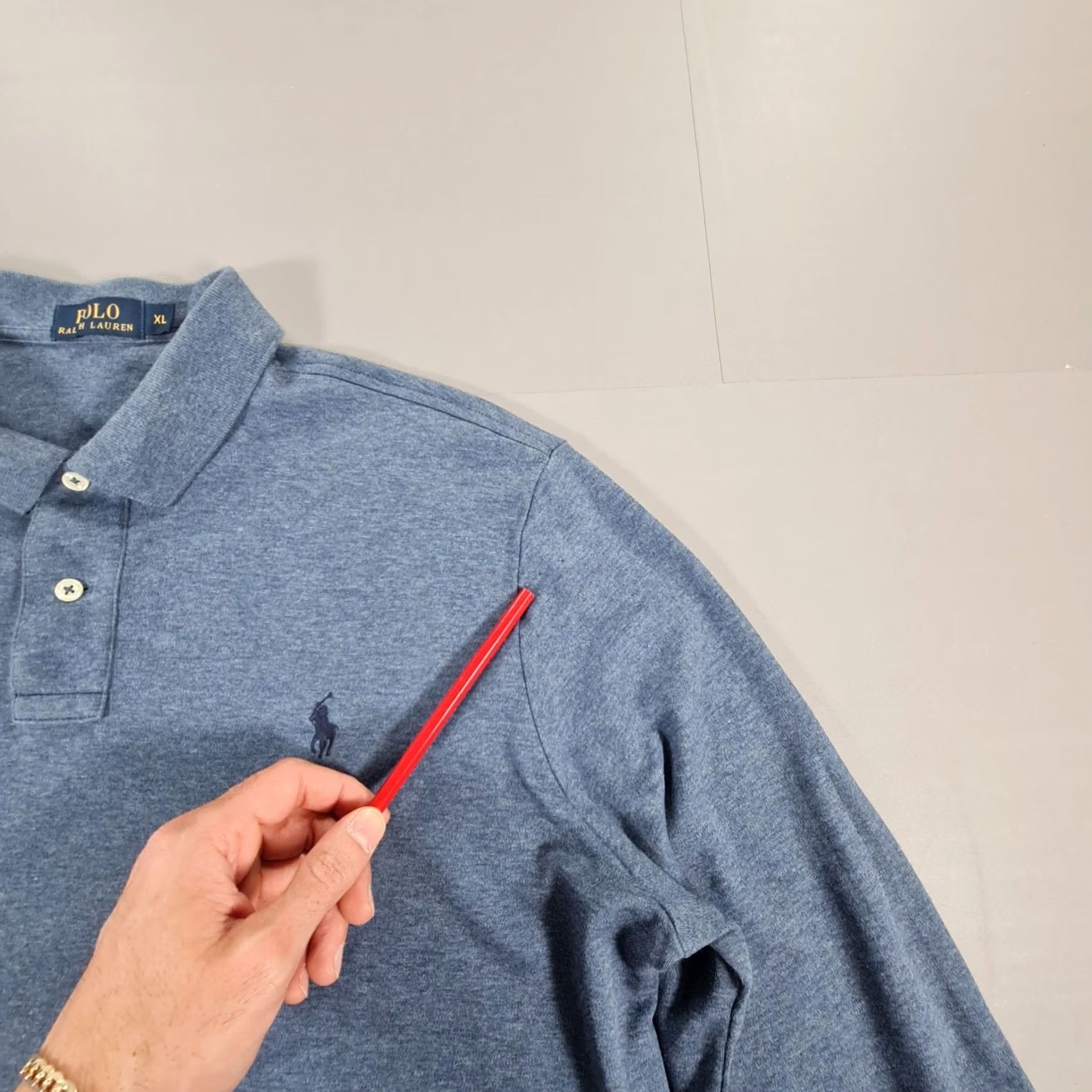 Polo Ralph Lauren Polo Ralph Lauren Polo Shirt XL Slim Blue Long Sleeve Cotton Jersey Logo Size US XL / EU 56 / 4 - 6 Thumbnail