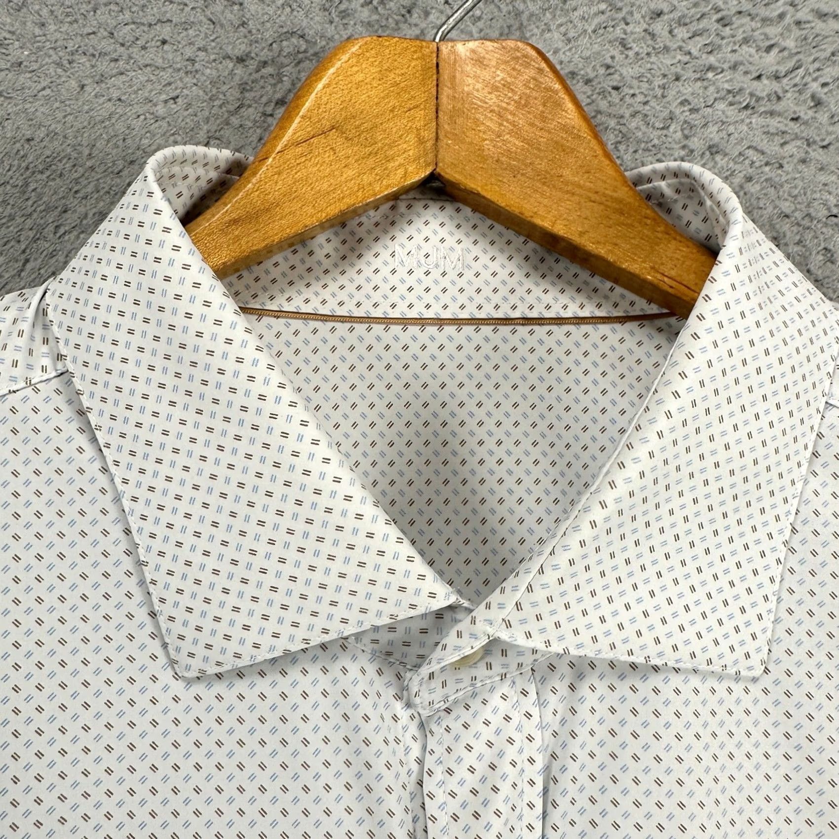 Vintage J. Hilburn Button Up Shirt Geometric White 2XL Mens Long Sleeve Regular Stretch Performance Shirt Size US XXL / EU 58 / 5 - 7 Thumbnail