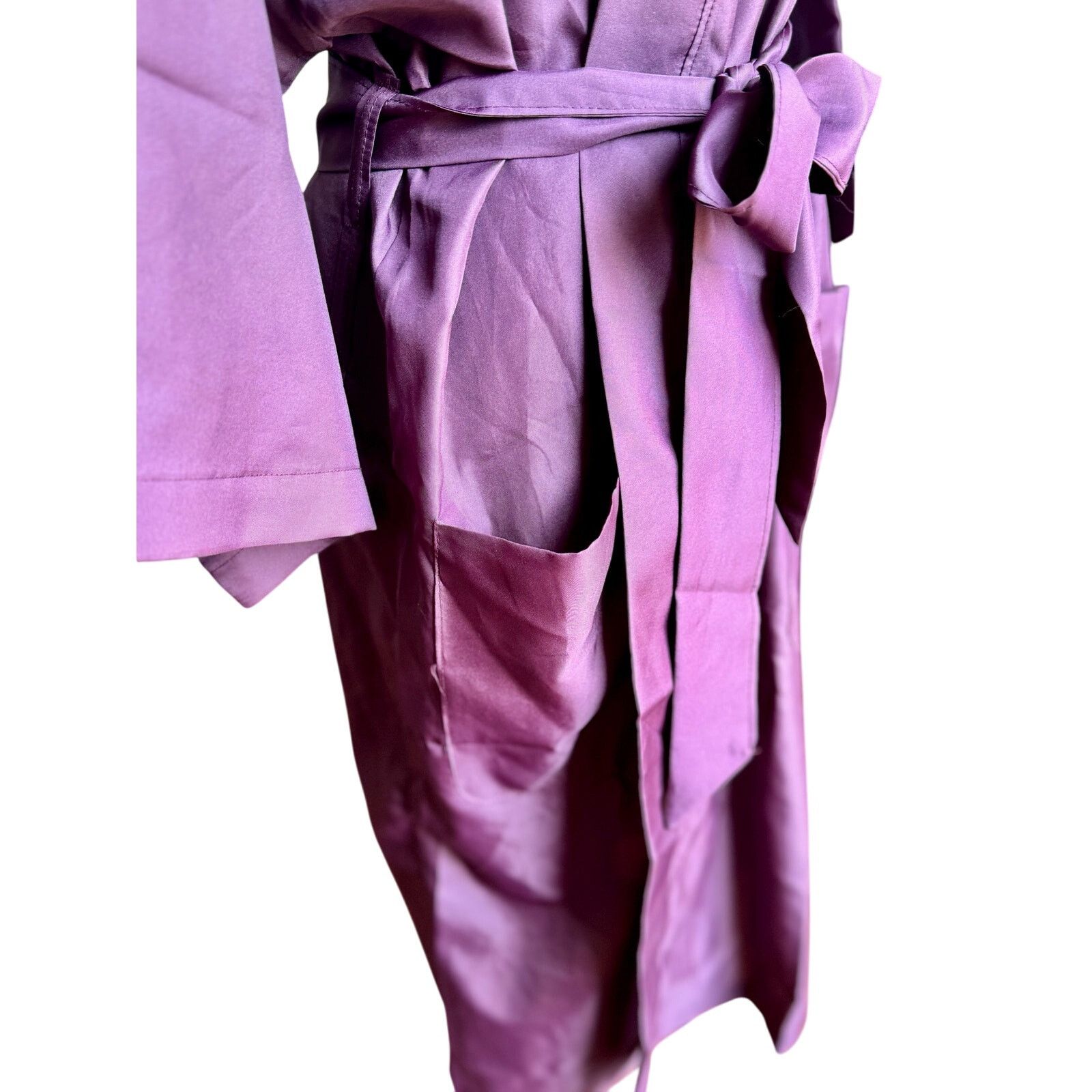 Dior Dior Stylish Purple Kimono Robe with Pockets Size ONE SIZE - 6 Thumbnail