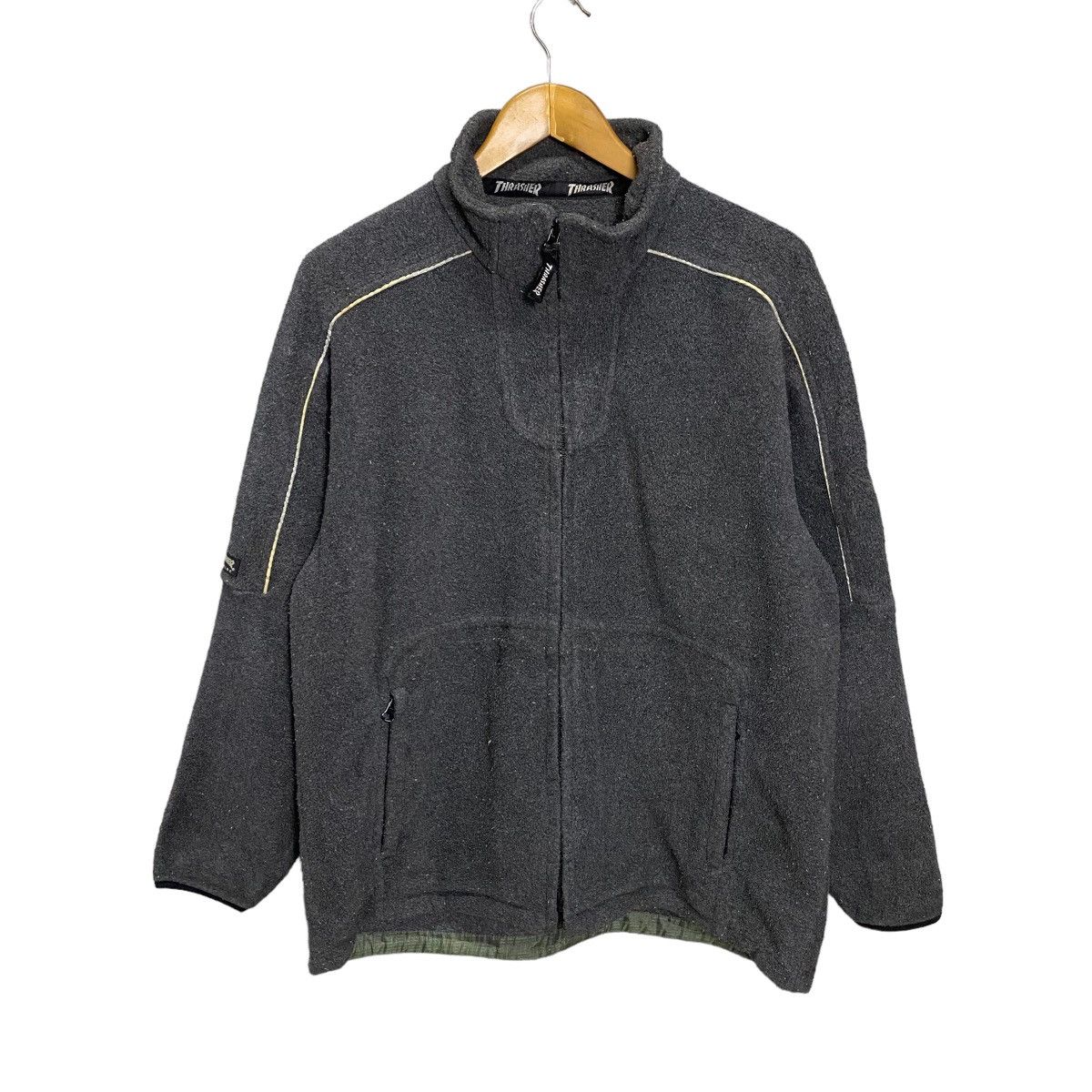 Thrasher Magazine vintage 90s fleece zipper