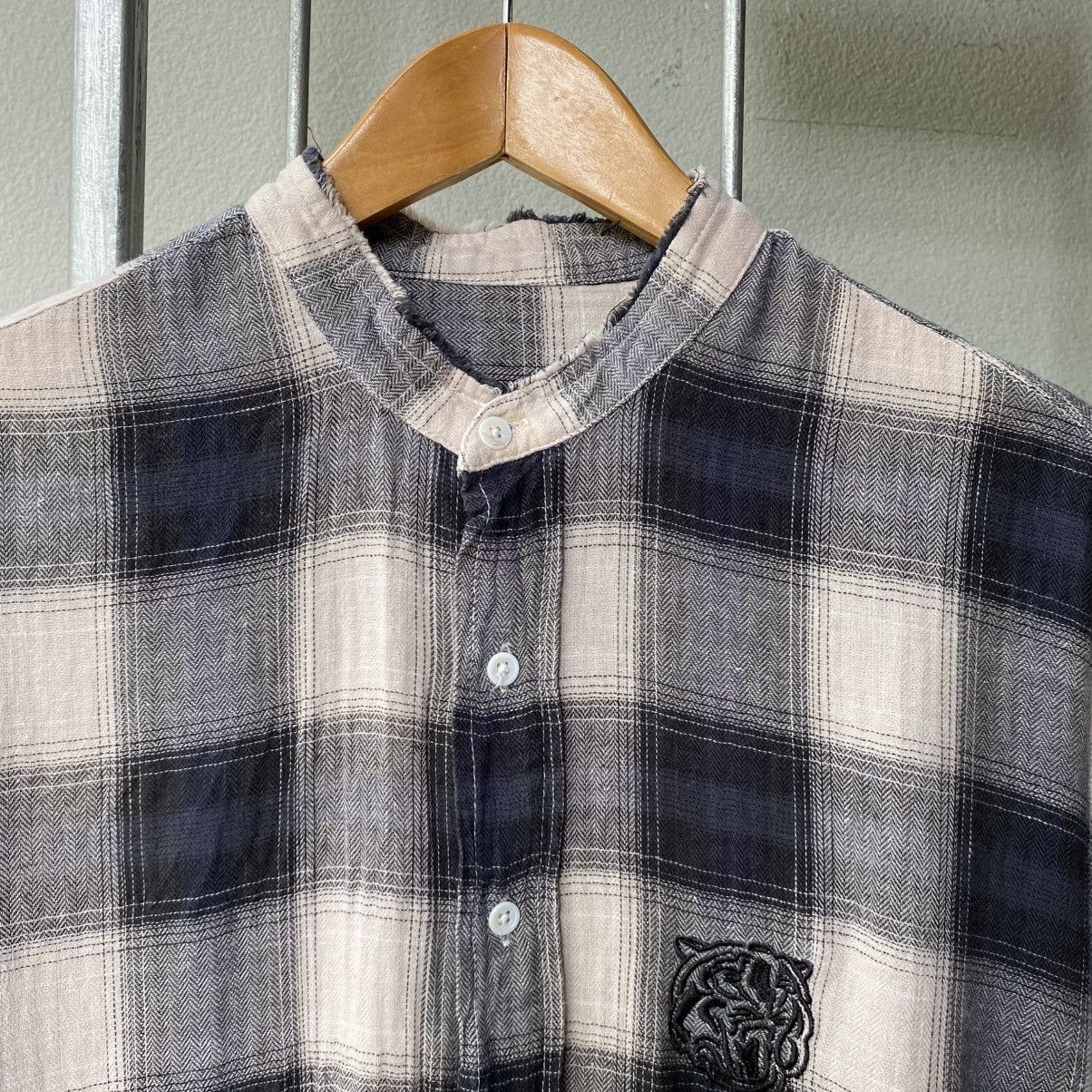 Balmain BALMAIN Gray-Black Plaid Ruffle Sleeve Shirt Size M / US 6-8 / IT 42-44 - 25 Thumbnail