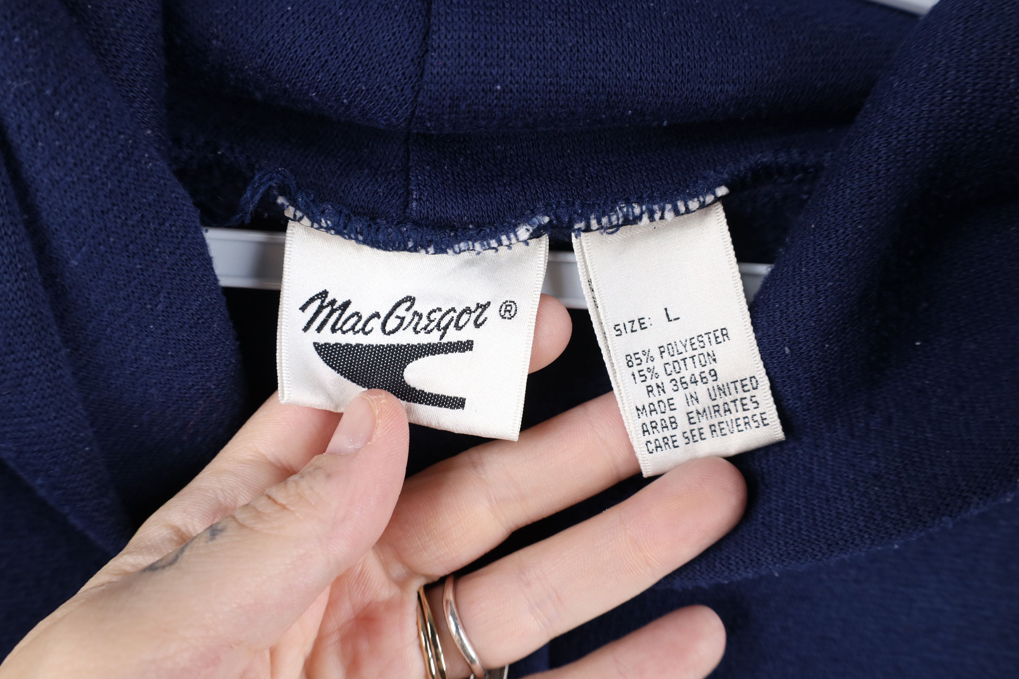 Vintage Vintage 70s 80s Streetwear Blank Full Zip Hoodie Blue Size US L / EU 52-54 / 3 - 5 Thumbnail