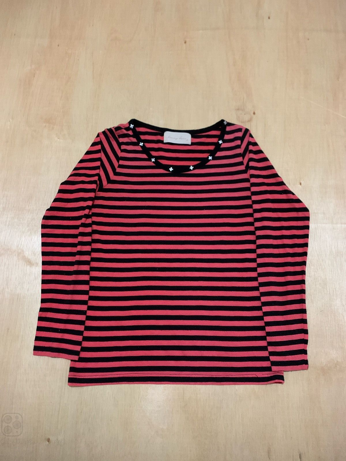 Y2k Studed Stripe Punk style Longslevee