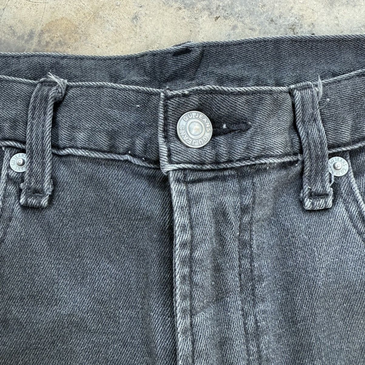 VINTAGE JAPANESE SKINNY FADED BLACK JEAN DENIM PANTS