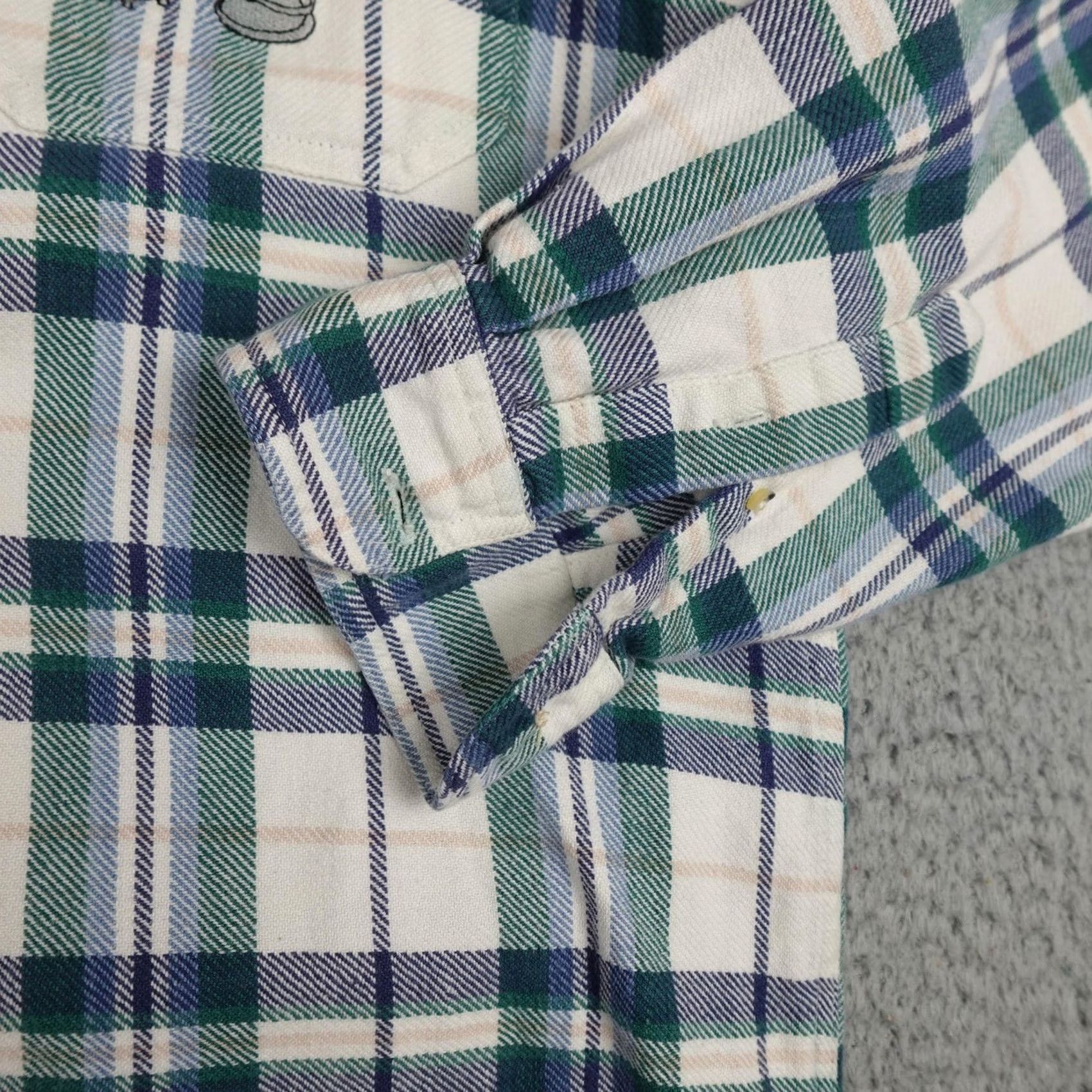 Disney VINTAGE Disney Mickey Mouse Shirt Mens Medium Green Plaid Flannel Football 90s Size US M / EU 48-50 / 2 - 7 Thumbnail
