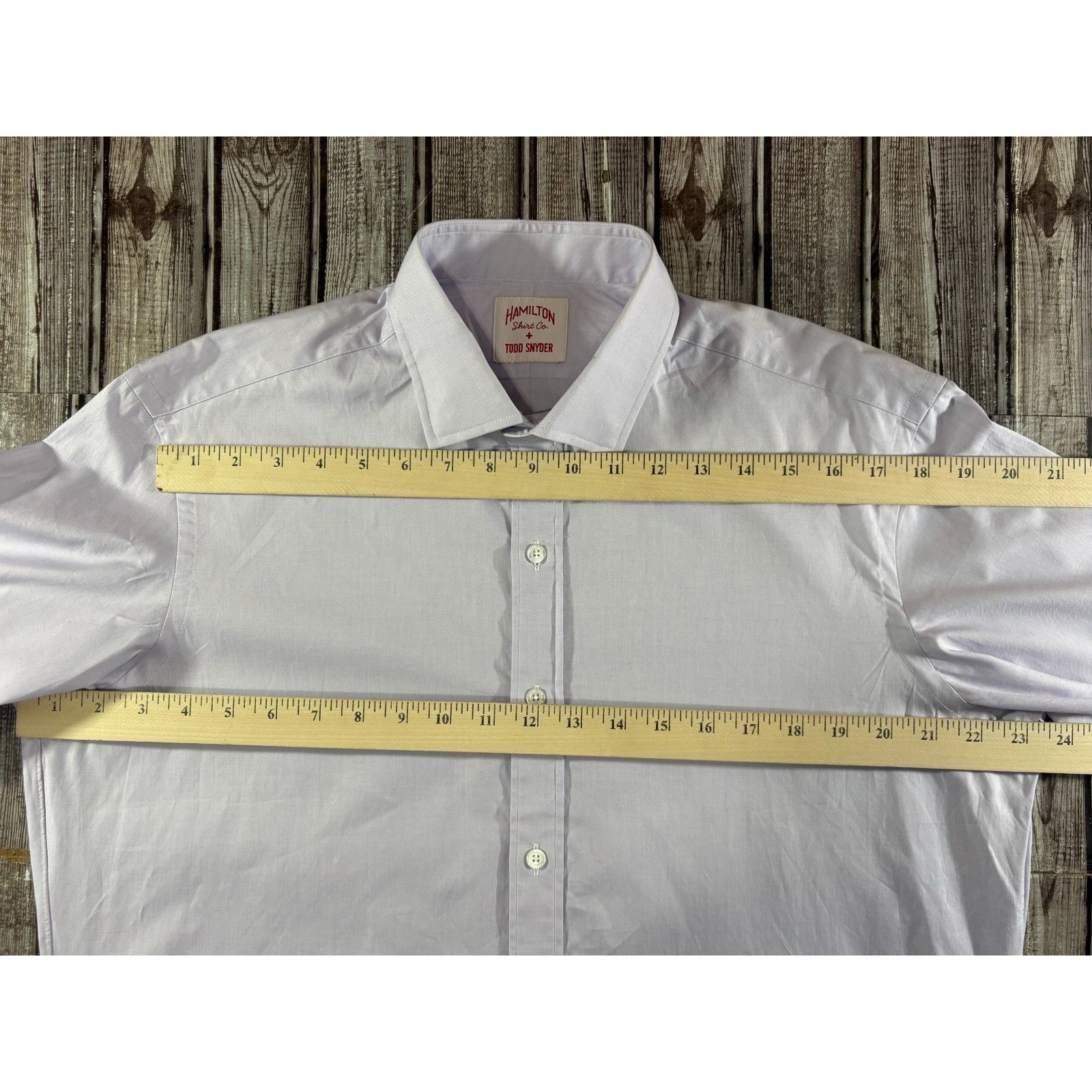 Todd Snyder Hamilton Shirt Co. x Todd Snyder Dress Shirt size 16 color l Size US M / EU 48-50 / 2 - 7 Thumbnail