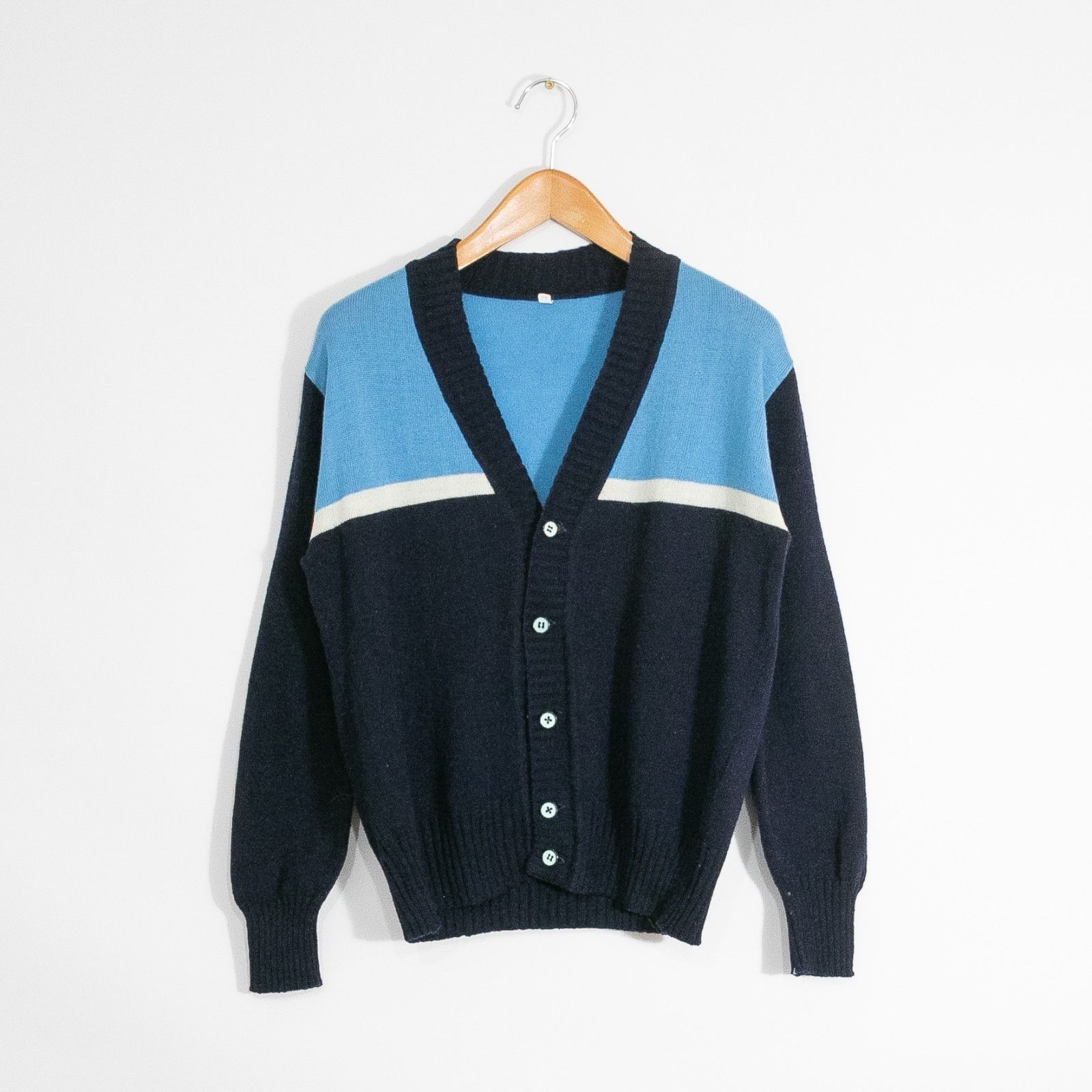 Vintage Vintage Mod Style Cardigan Sweater Wool Blend Sweater Medium Size US M / EU 48-50 / 2 - 1 Thumbnail