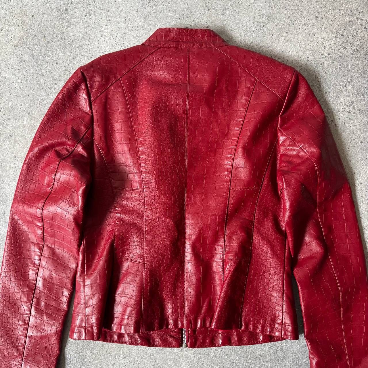 20471120 Y2K Woman’s Faux Leather Moto Biker Jacket Size M / US 6-8 / IT 42-44 - 12 Thumbnail