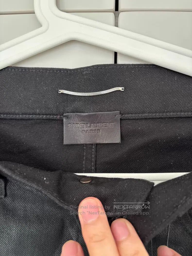 Saint Laurent Paris Saint Laurent Paris Waxed Slim Fit Jeans Size US 30 / EU 46 - 3 Thumbnail