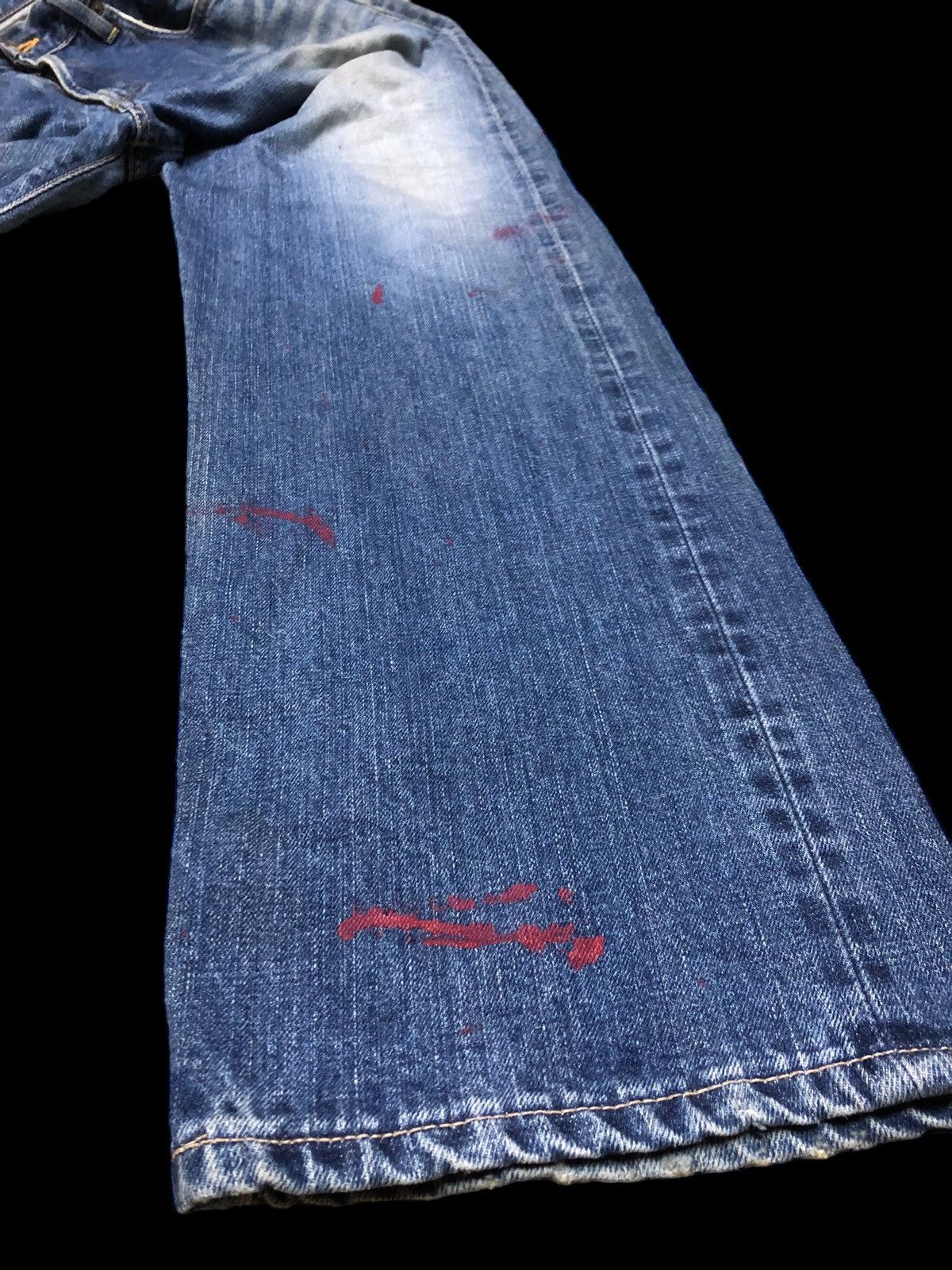Edwin × Vintage VINTAGE EDWIN PAINTED SELVEDGE DISTRESSED DENIM Size US 34 / EU 50 - 3 Thumbnail