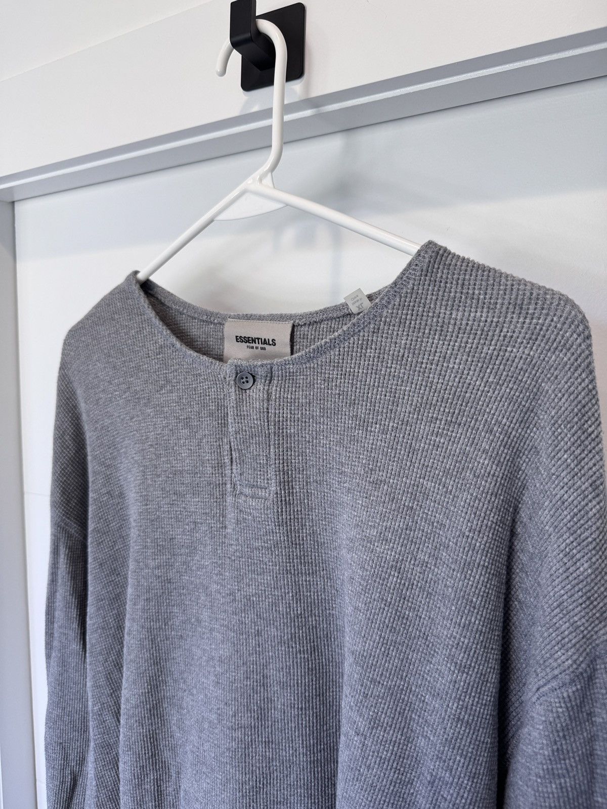 Essentials Fear of God Essentials Mens Gray Waffle LS Sweater Size XL Size US XL / EU 56 / 4 - 4 Thumbnail