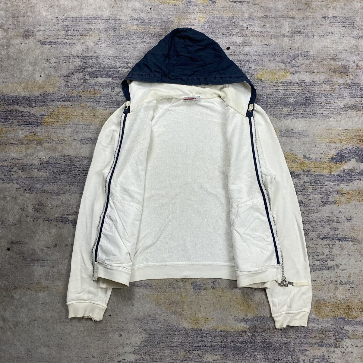 Prada Prada double zip hoodie white Size US L / EU 52-54 / 3 - 8 Thumbnail