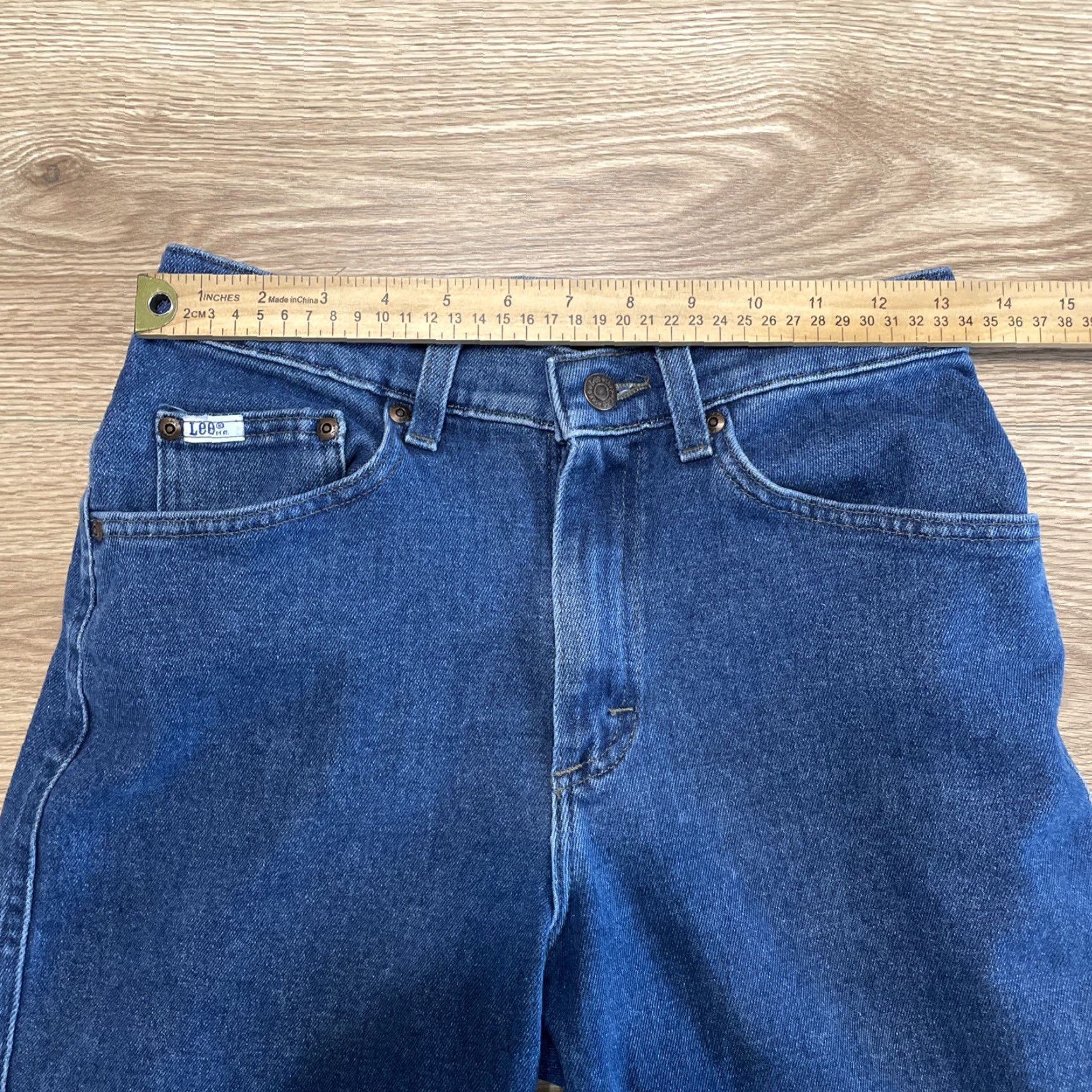 Lee VINTAGE Lee Jeans Women 8M Blue Denim 5-Pocket Straight High Rise Vintage Yes Women's Size 8M Blue Denim Jeans Lee Size 30" / US 8 / IT 44 - 3 Thumbnail