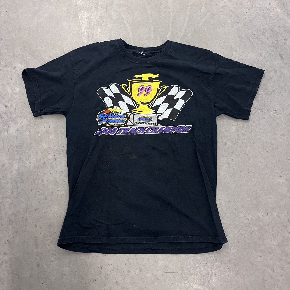 NASCAR × Vintage CRAZY Y2K 99 NASCAR Racing t shirt Purple and Black Size US L / EU 52-54 / 3 - 2 Thumbnail