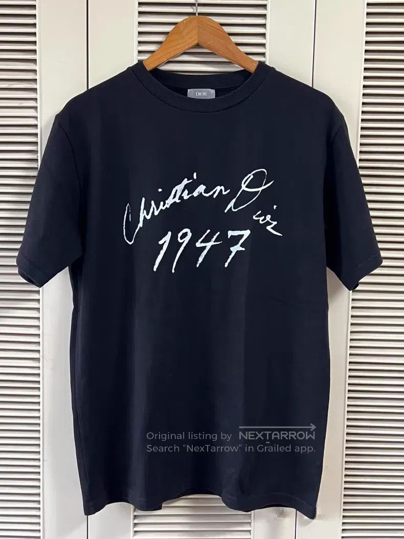 Dior Dior Black 1947 signature T-shirt Size US M / EU 48-50 / 2 - 1 Thumbnail