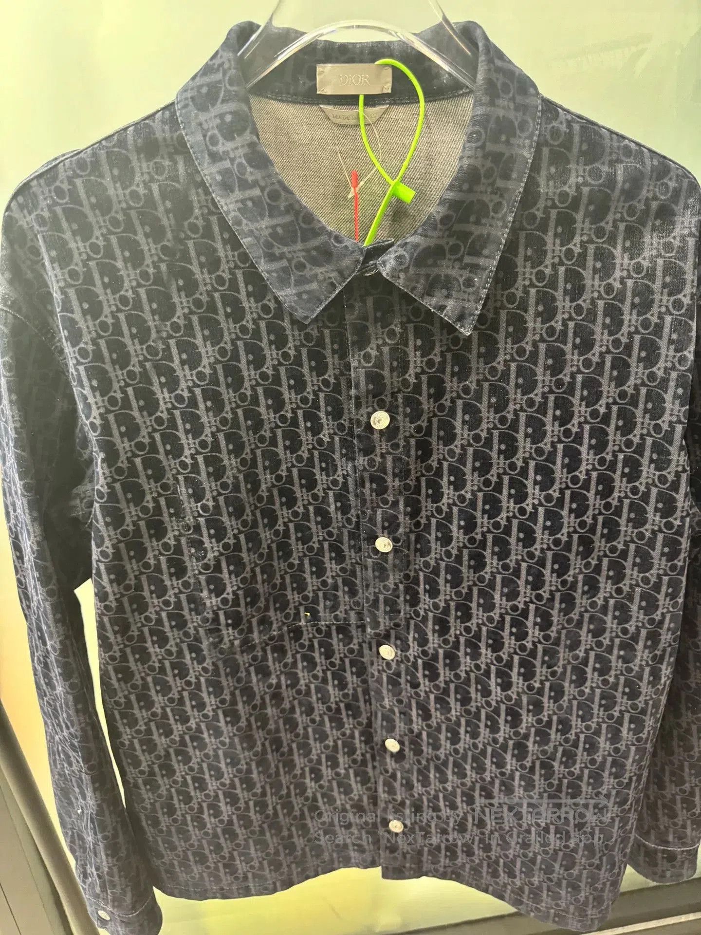 Dior Dior Logo Flocked Shirt Jacket. Size US M / EU 48-50 / 2 - 1 Thumbnail