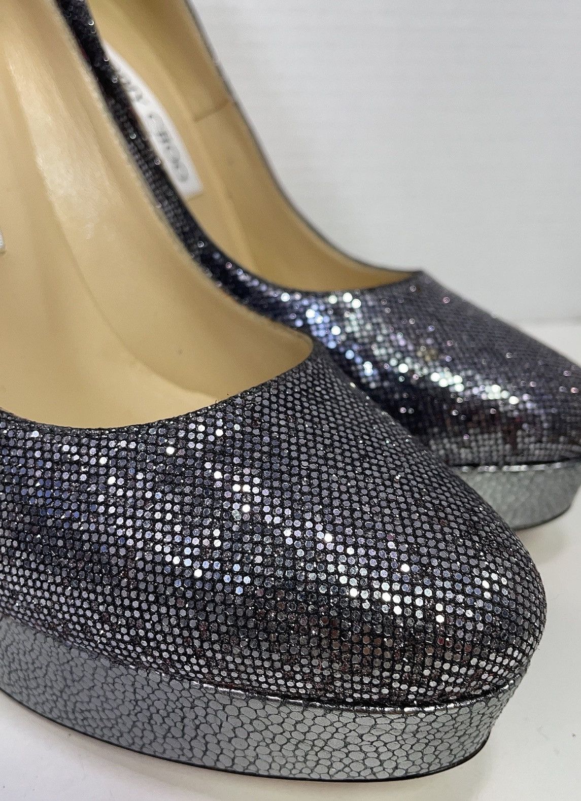 Jimmy Choo Jimmy Choo Metallic Silver Pumps - Sz EU 38.5 Size US 8.5 / IT 38.5 - 5 Thumbnail