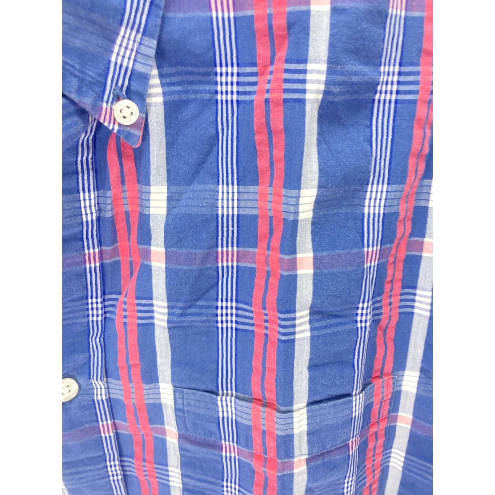 Brooks Brothers Brooks Brothers Madison Camp Shirt Men XL Blue Pink Stripe Button Short Sleeve Shirt Size US XL / EU 56 / 4 - 4 Thumbnail