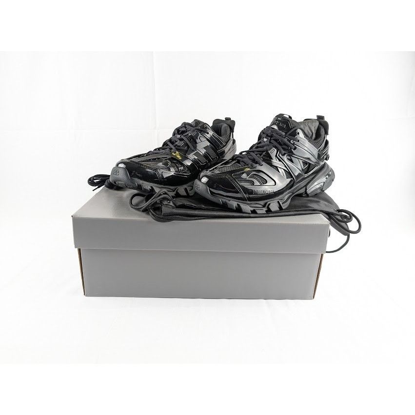 Balenciaga o1rshd1 Rubber Sole Track Sneaker in Black Size US 12 / EU 45 - 13 Thumbnail