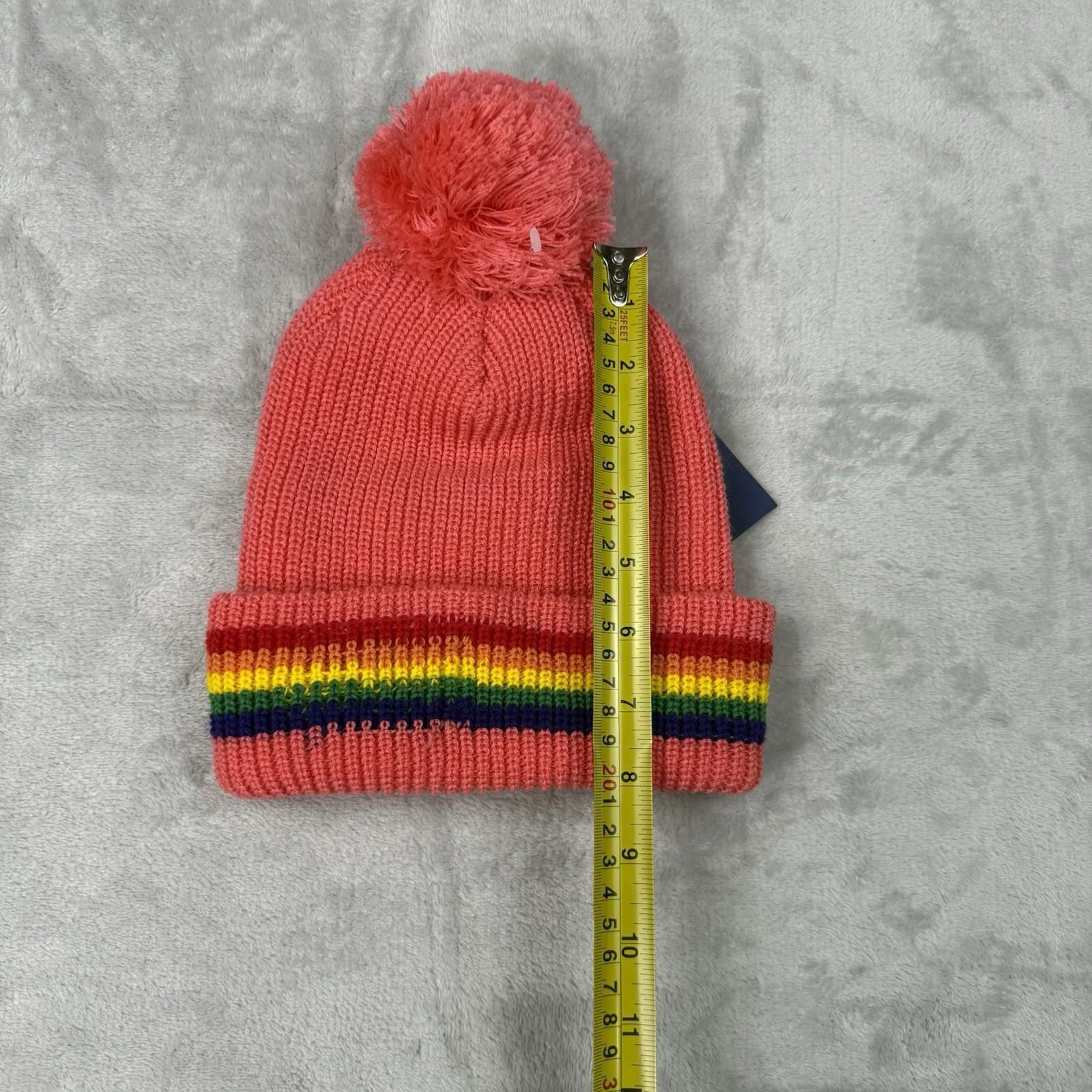 Noah NWT Noah NY Rainbow Stripe Pom Beanie Coral Pink Canada Made Size ONE SIZE - 9 Thumbnail