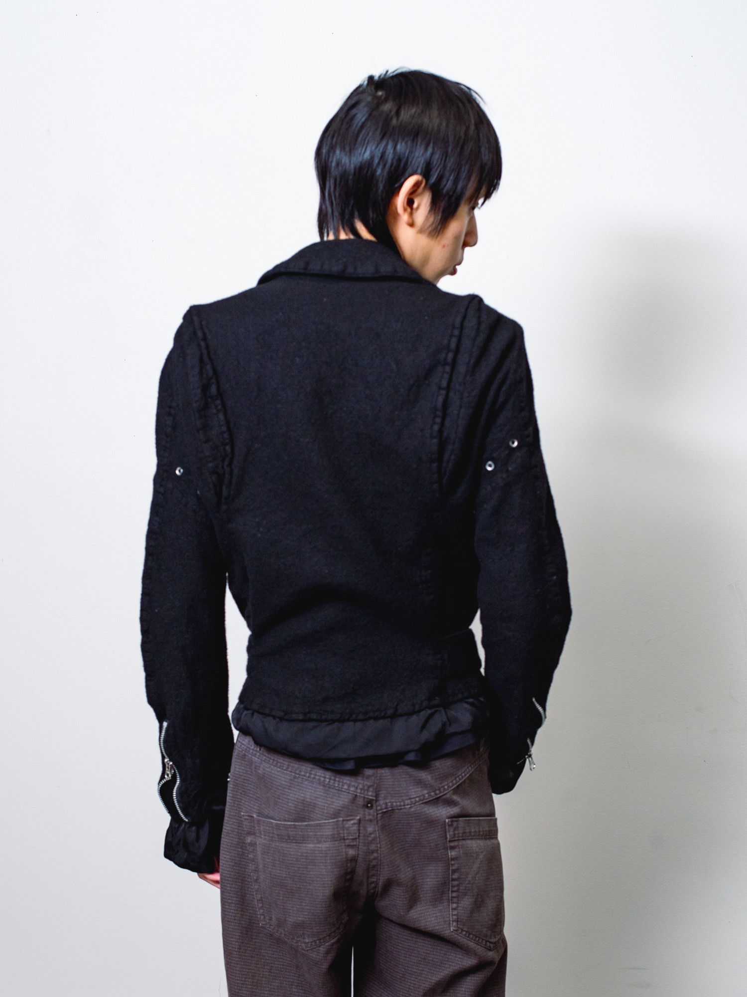 Junya Watanabe Junya Watanabe AW07 Felted Wool Biker Jacket Size US S / EU 44-46 / 1 - 5 Thumbnail