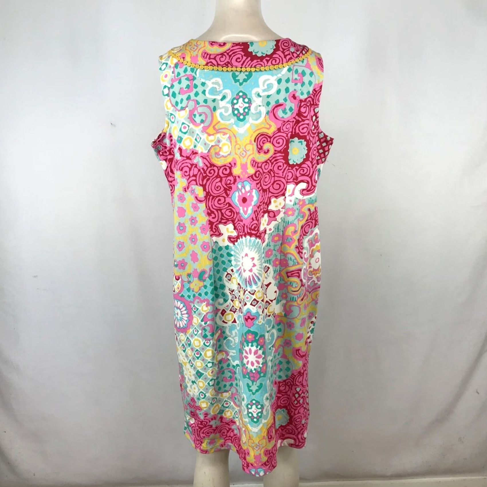 Talbots Talbots Dress Womens X WOMEN PLUS MULTICOLOR SLEEVELESS NECK COTTON Size XL / US 12-14 / IT 48-50 - 5 Thumbnail