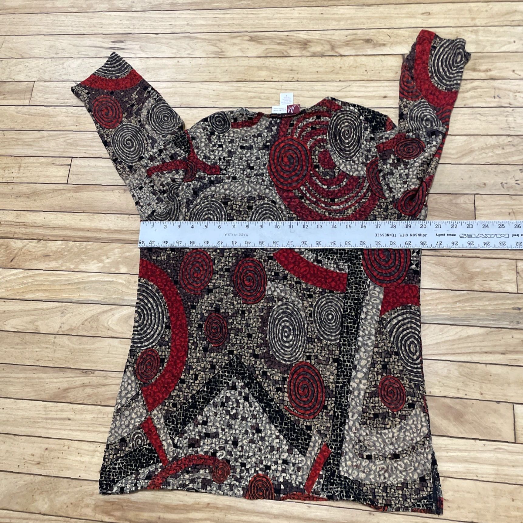 JM Collection JM Collection Top Womens L Made USA Vtg Y2k Abstract Fairy Boho 90s Flowy Large Shirt Multicolor Geometric Crew Neck 3/4 Sleeve Casual Womens Size L / US 10 / IT 46 - 7 Thumbnail