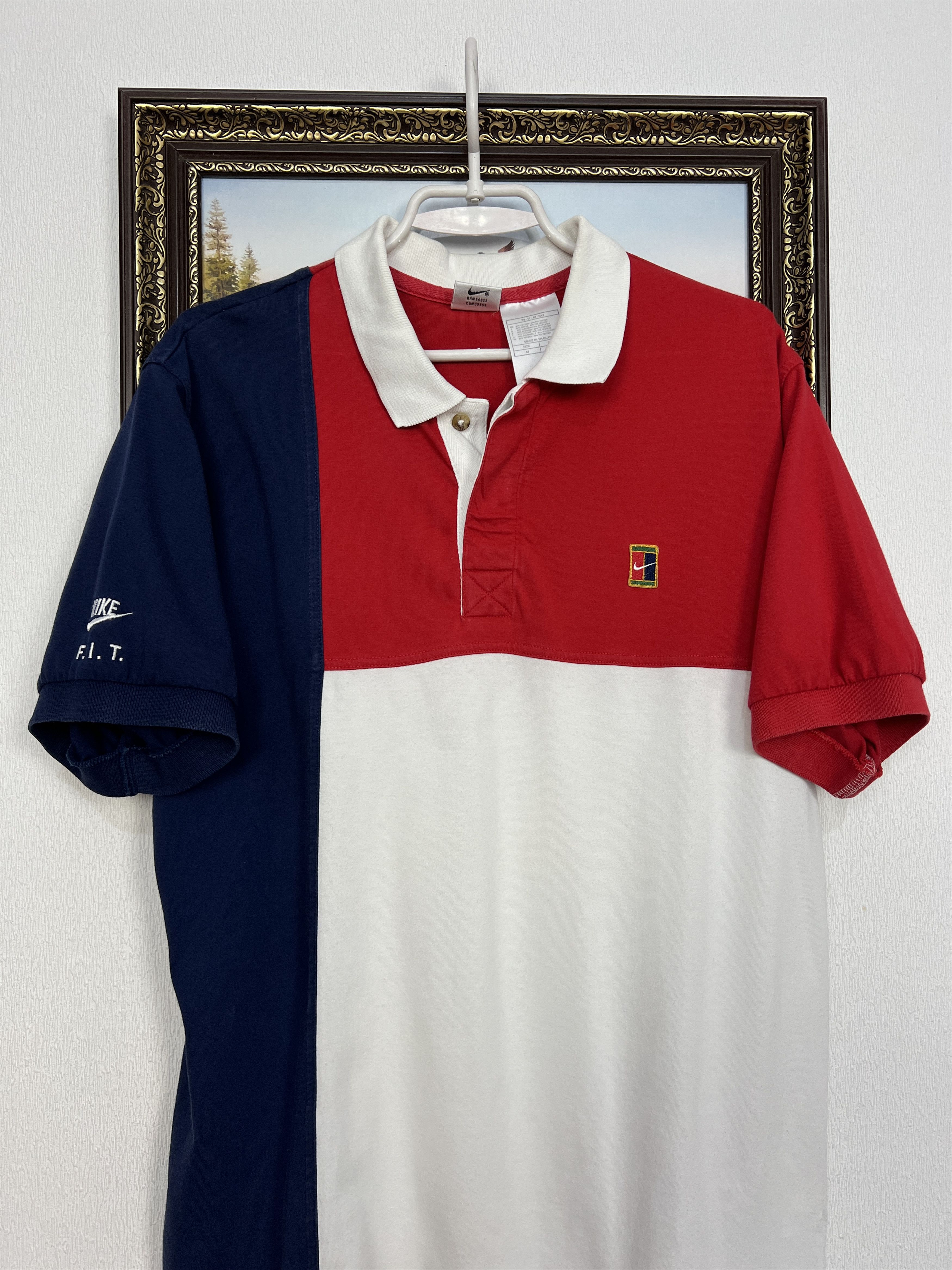 Nike Nike Challenge Court Andre Agassi Polo Tennis Shirt Jersey Size US M / EU 48-50 / 2 - 2 Thumbnail