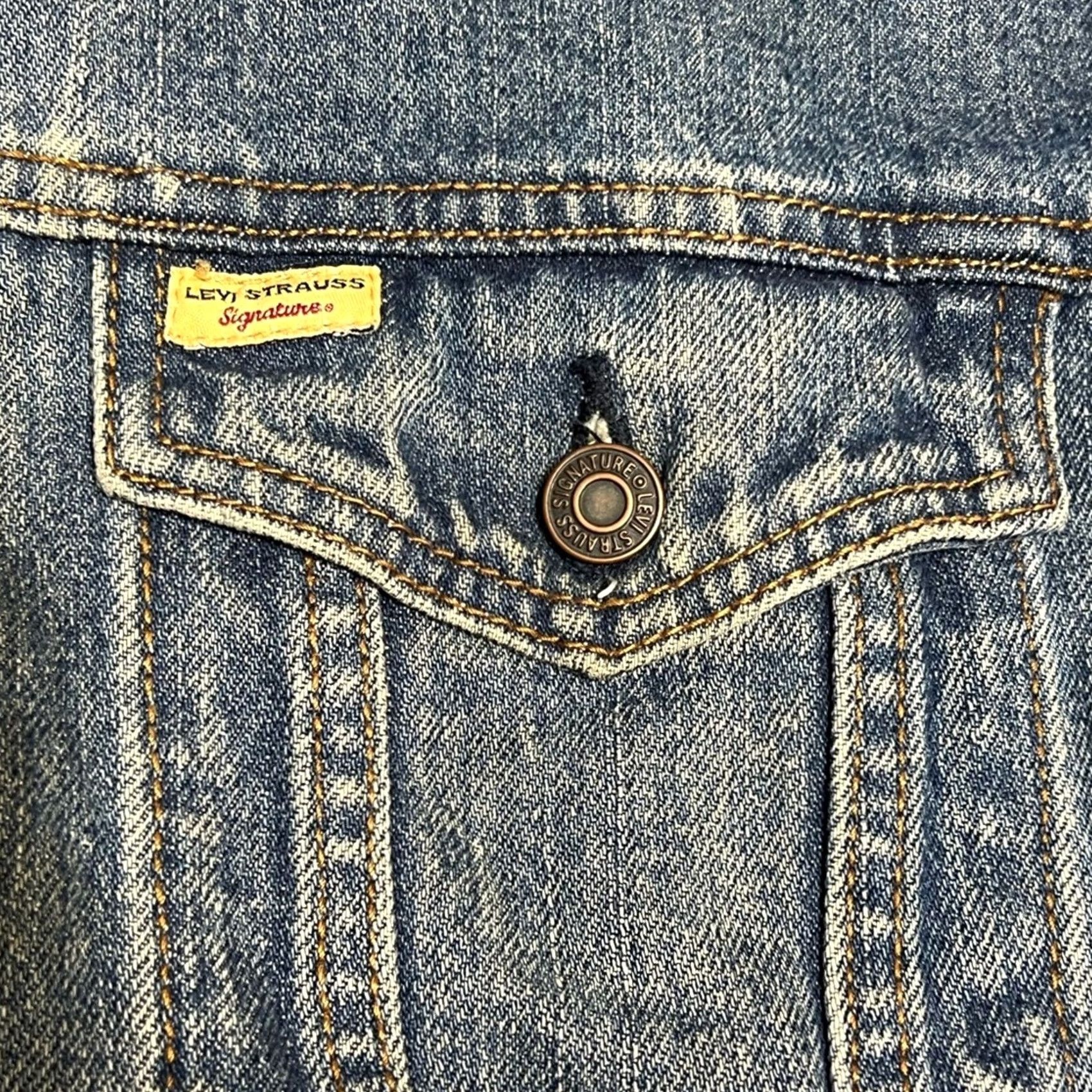 Levi's Levi's Denim Jacket Signature Button Down Jacket Bomber Jacket Men XL Blue Cotton Blend Regular Size XL Mens Size US XL / EU 56 / 4 - 4 Thumbnail