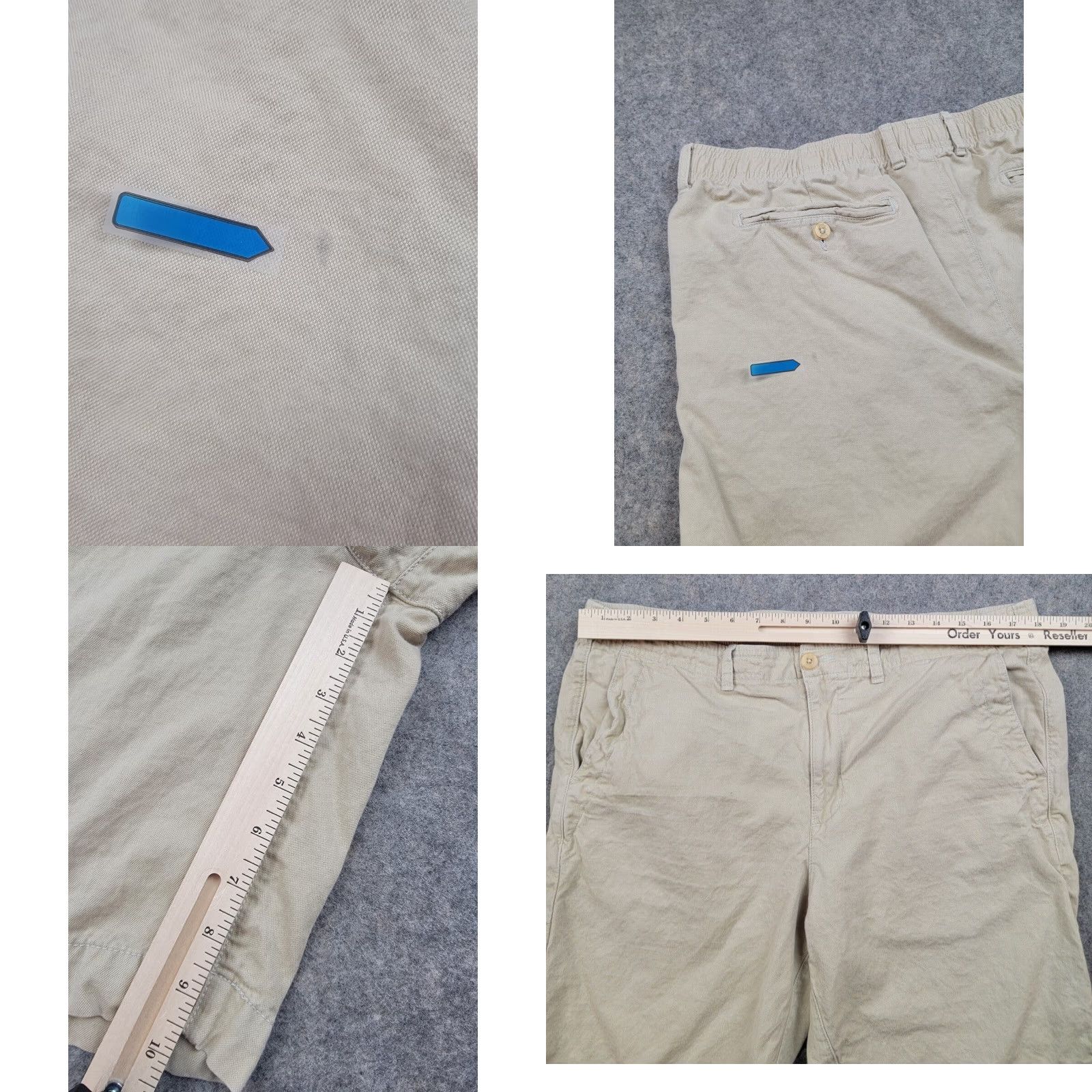 Tommy Bahama Tommy Bahama Shorts Mens XL Brown 9.5'' Inseam Linen Plend Casual Beach Vacation Bermuda Flat Front Pockets Drawstring Logo Zip Machine Washable Size US 36 / EU 52 - 9 Thumbnail