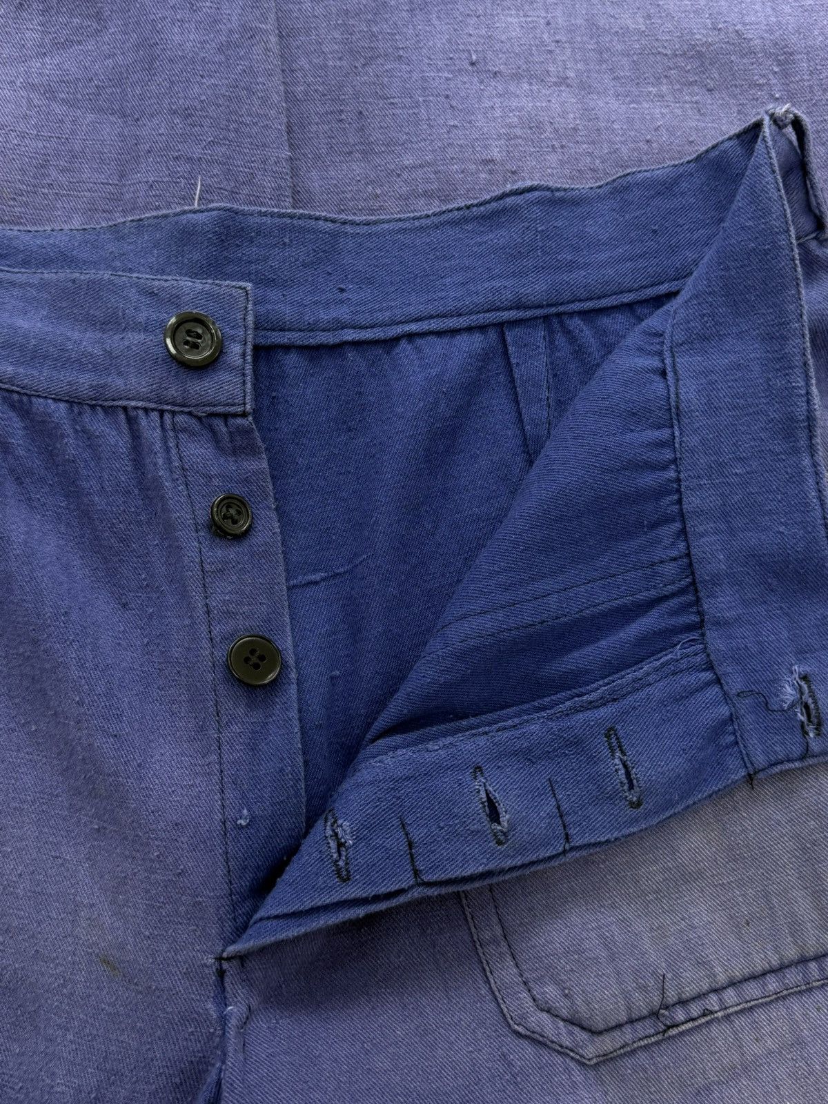 Le Laboureur Vintage 50s French Faded Trashed Chore Work Suit Size US L / EU 52-54 / 3 - 19 Thumbnail