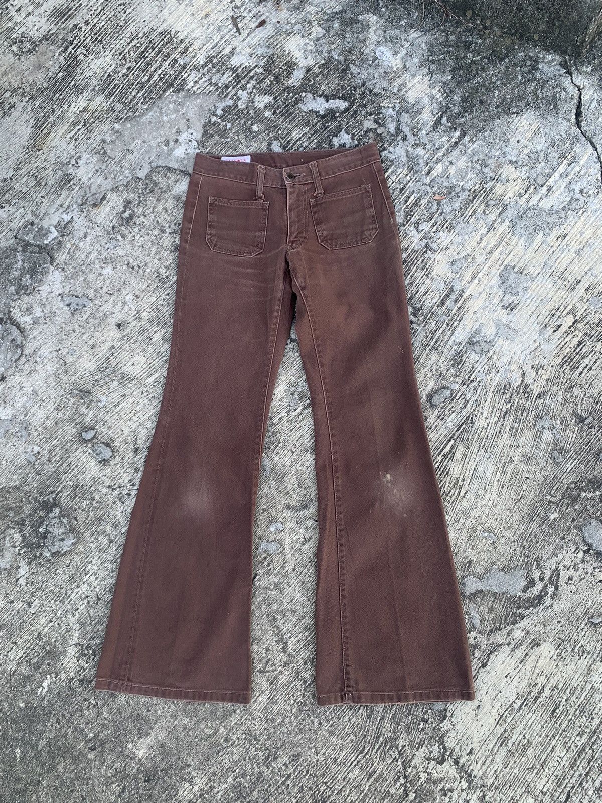 Blue Blue Japan Flare Bison western jeans brown bootcut pants Size 28" / US 6 / IT 42 - 1 Thumbnail